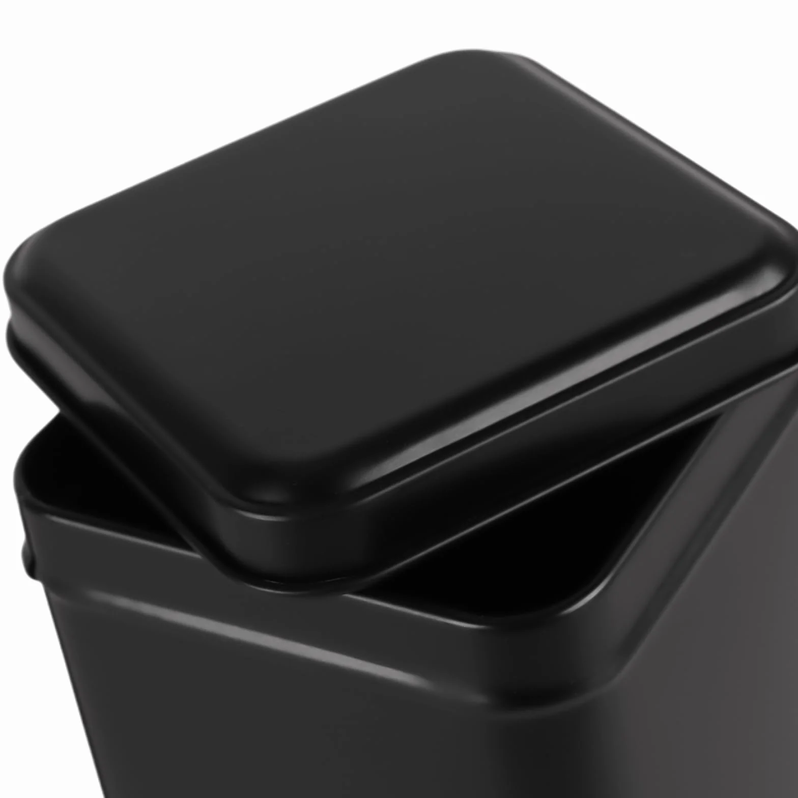 8 sztuk puszek na herbatę sypką, 7 x 7 x 10 cm, czarne pojemniki na herbatę z metalu, kwadratowe pudełko do przechowywania herbaty sypkiej