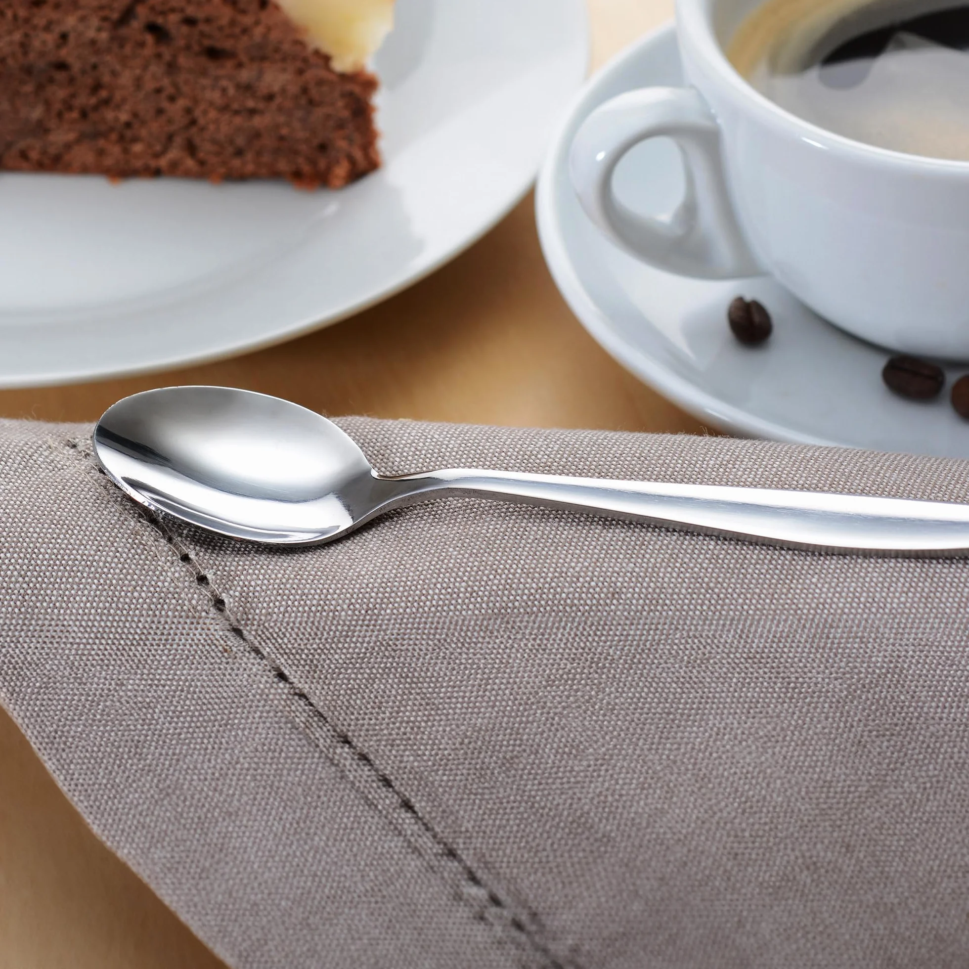 Gräwe® Seria Königstein ?y?eczki Do Kawy Ze Stali Nierdzewnej Sztu?ce Srebrne 12 Sztuk
