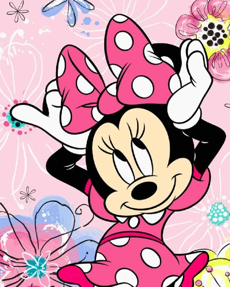 Jerry Fabrics Disney Minnie Mouse ręcznik kąpielowy, ręcznik plażowy, 70 x 140 cm, wielokolorowy