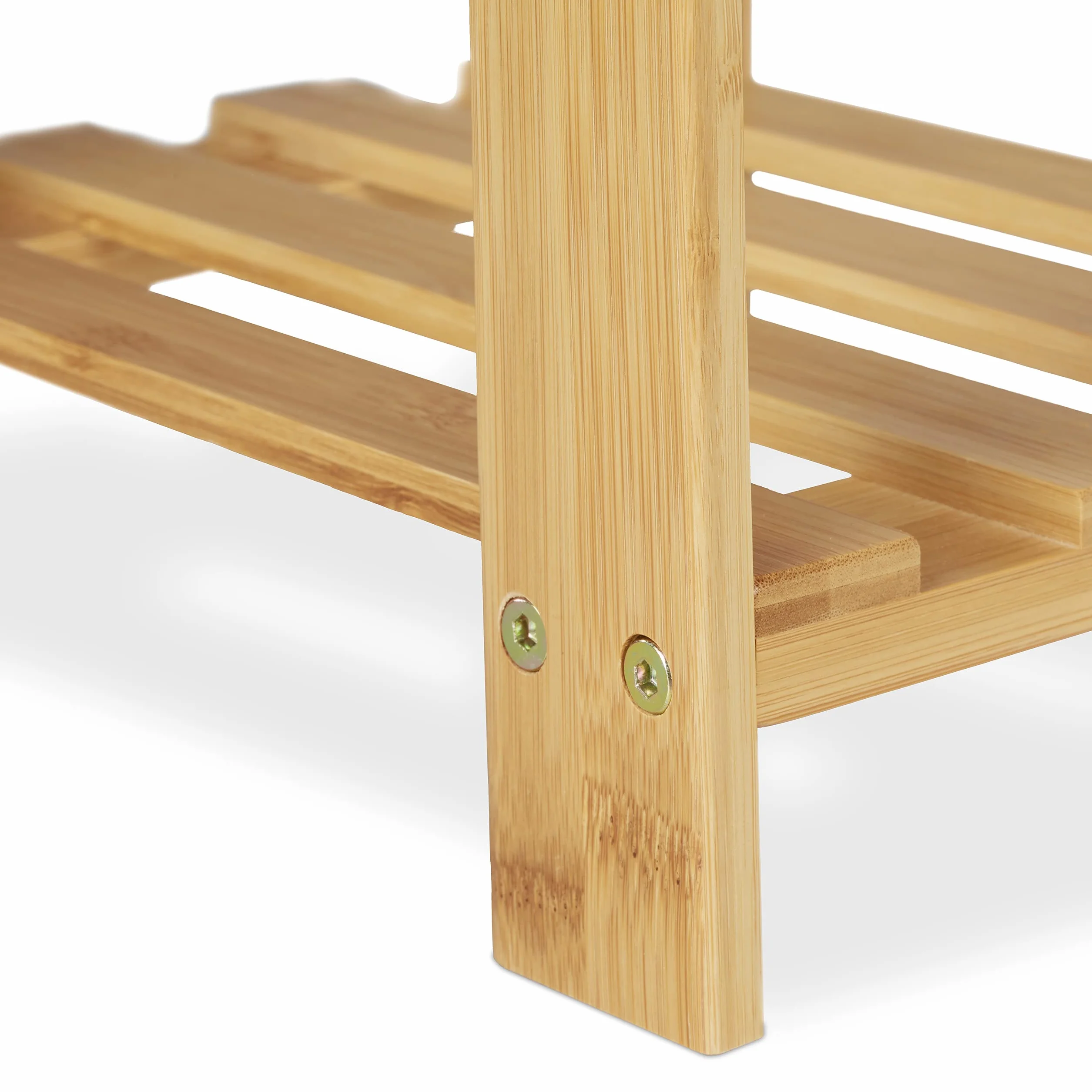 Relaxdays Podnóżek Bambusowy 100 kg 33,5 x 25 x 39 cm Naturalny