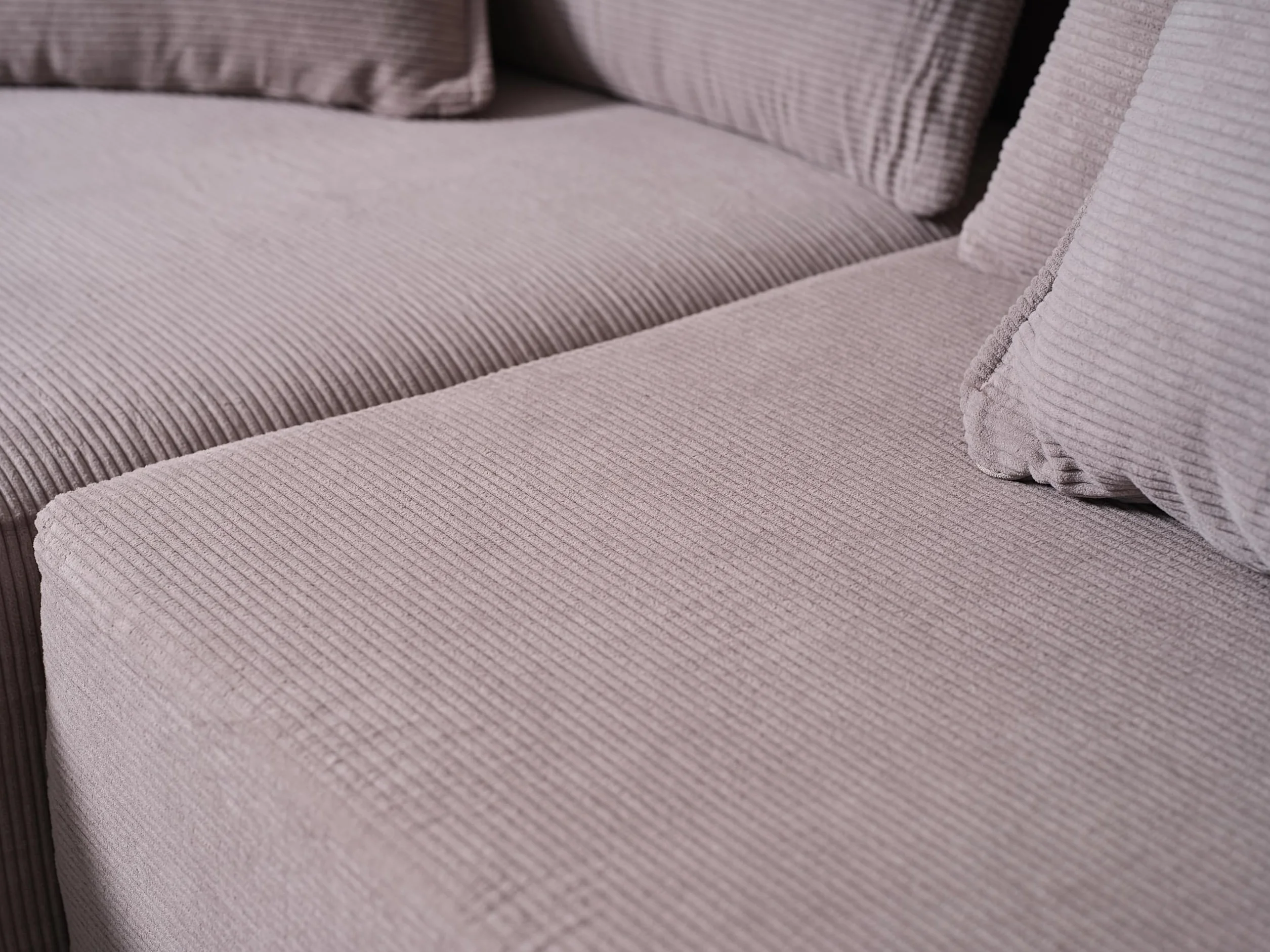 Chic Modular Chaiselongue Prawy Szezlong Pana Jasnoszary Skompresowana Pianka