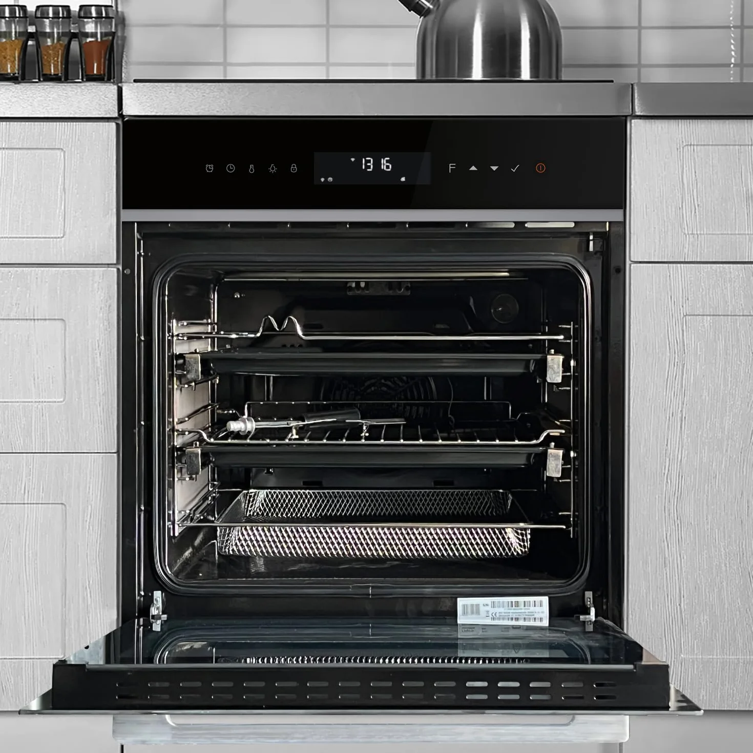 Kuchenka: 60cm piekarnik do zabudowy EB8317HC + 59cm płyta ceramiczna CH5901AL | Rotisserie | funkcja pizzy | grill | cyrkulacja powietrza | gorące powietrze | automatyczny timer | SET8317HCCH59AL