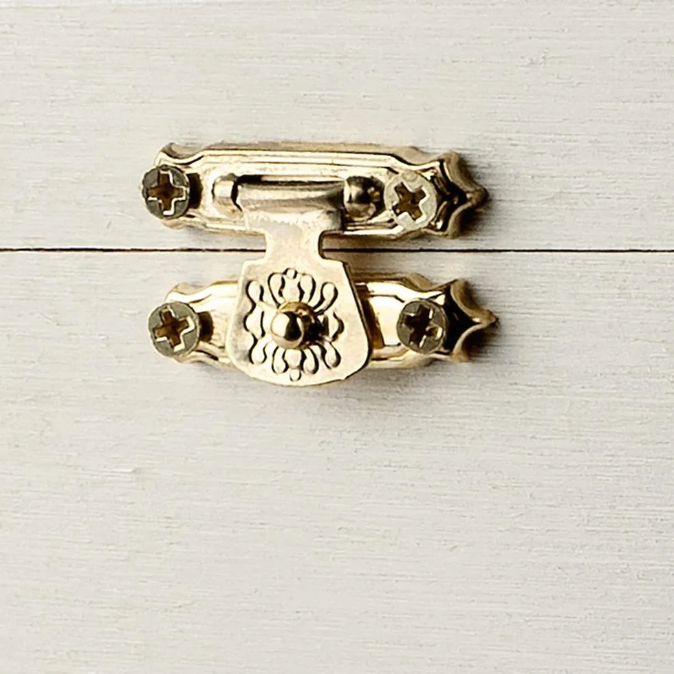 Ideen mit Herz Drewniane pudełka z pokrywką zestaw 3 szt. małe 3 różne rozmiary metalowym zamknięciem DIY