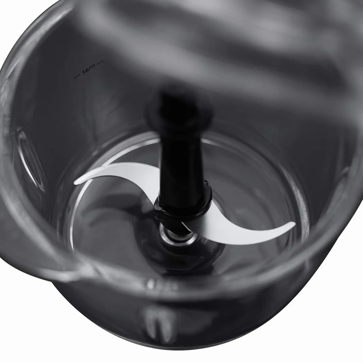 Russell Hobbs rozdrabniacz, dwuskrzydłowe ostrza, ostrza ze stali nierdzewnej, szklany pojemnik, sterowanie jednym przyciskiem, pojemność 0,5l, moc 200W, czarny matowy, Desire 24662-56