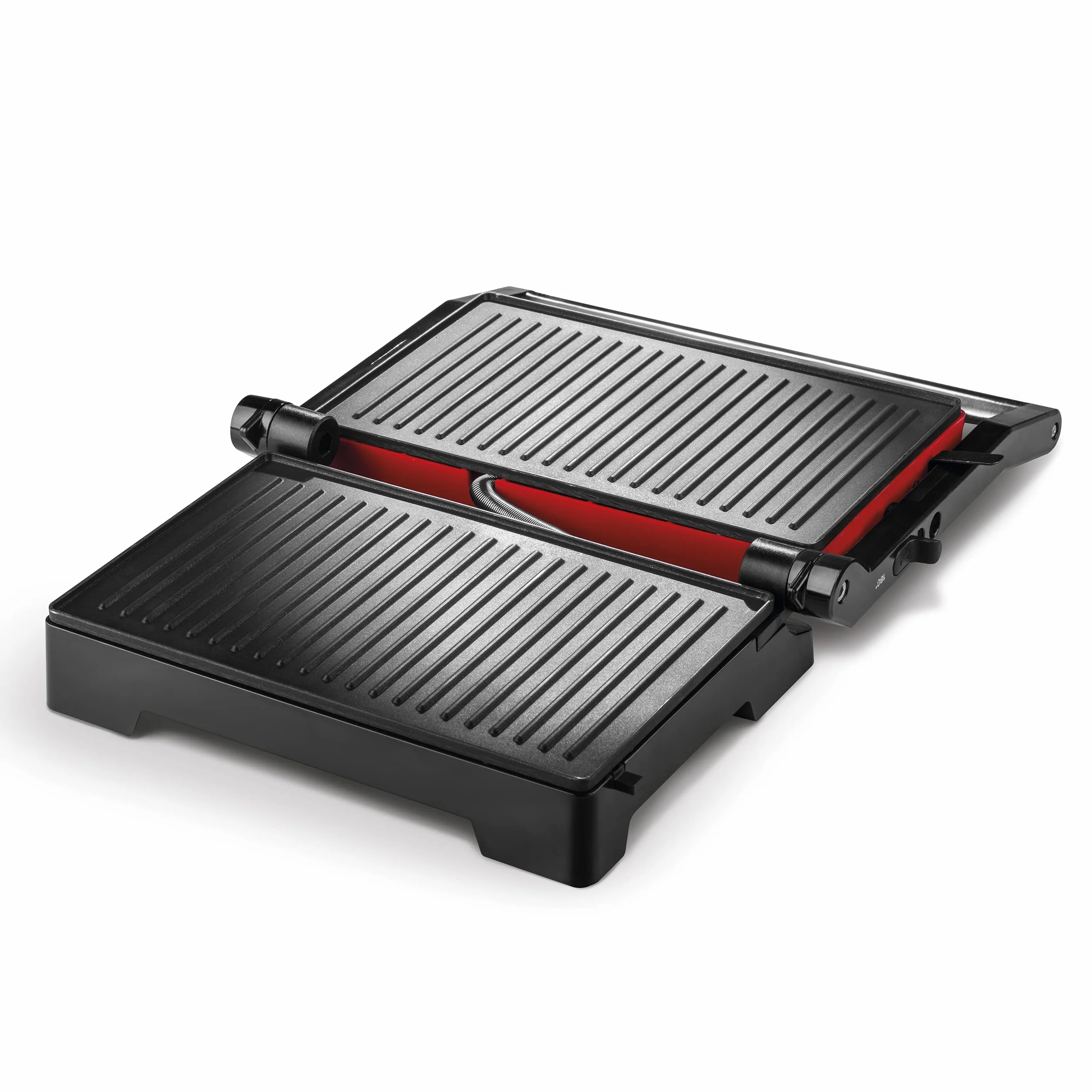 Ufesa PR1000 Fuji grill elektryczny, Panini Press, 1000 W, płyty z powłoką zapobiegającą przywieraniu, otwór 180 stopni, uchwyt Cold Touch