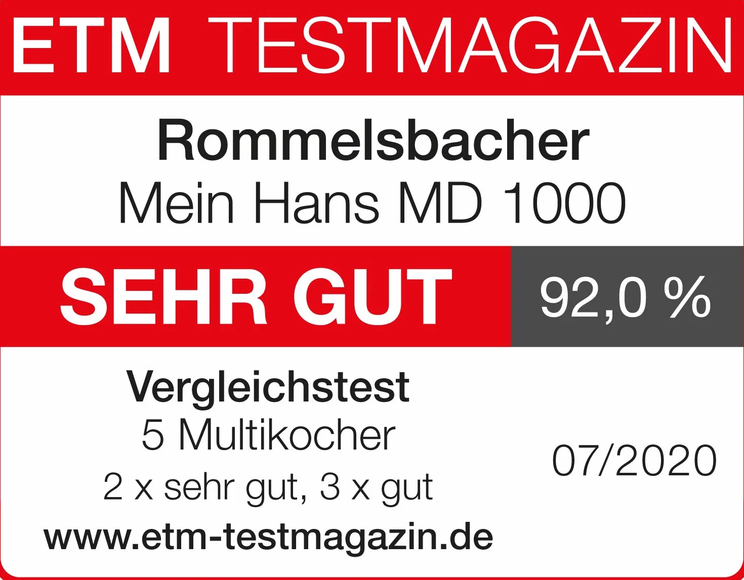 ROMMELSBACHER MD 1000 MeinHans elektryczny ciśnieniomierz parowy – oryginał – 14 automatycznych programów, regulacja w zakresie od 40°C do 170°C, 2 poziomy ciśnienia pary, garnek 6 litrów z powłoką
