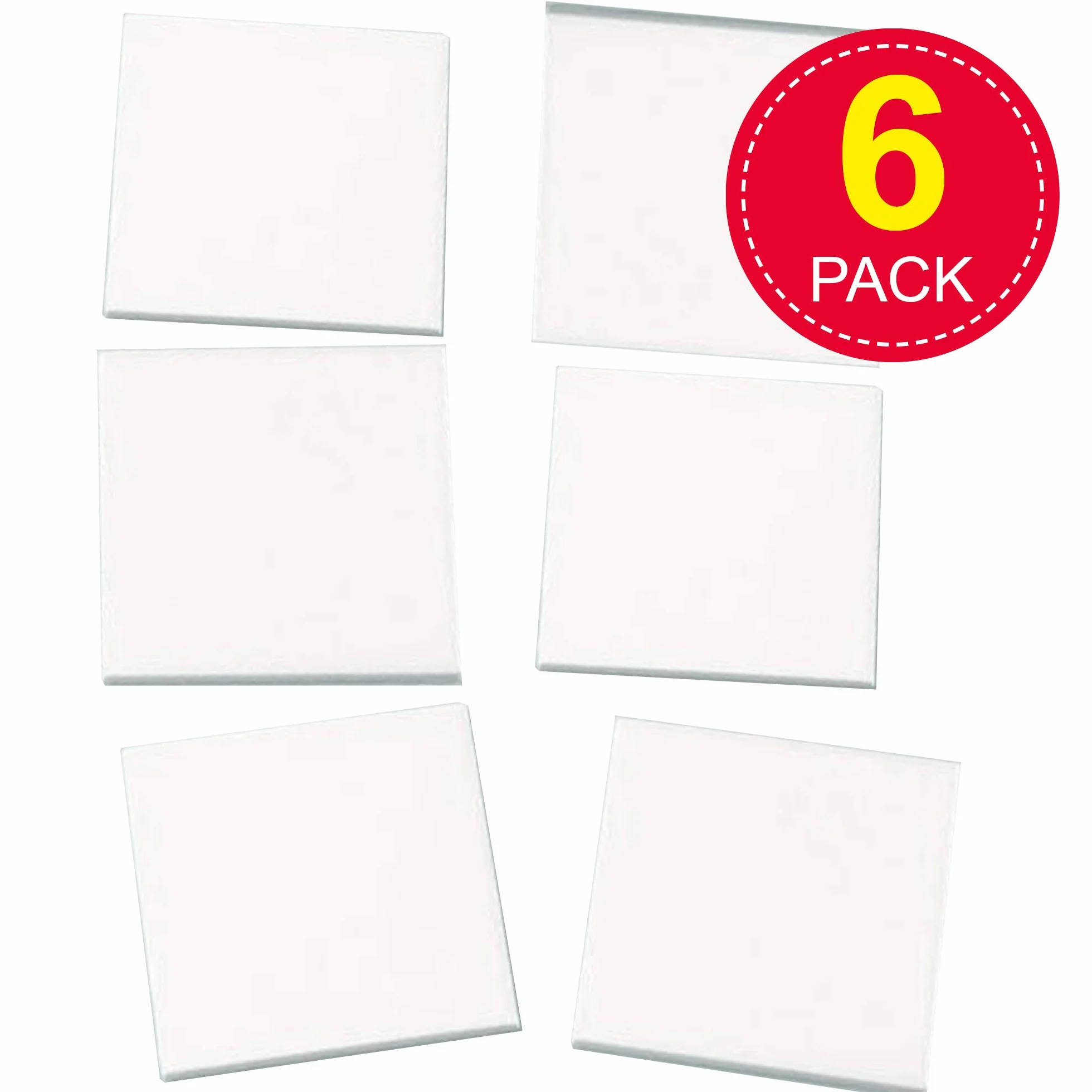 Baker Ross EK3336 Pomaluj własne podstawki 6 szt. ceramika 9,5 cm x 9,5 cm kreatywność dla dzieci