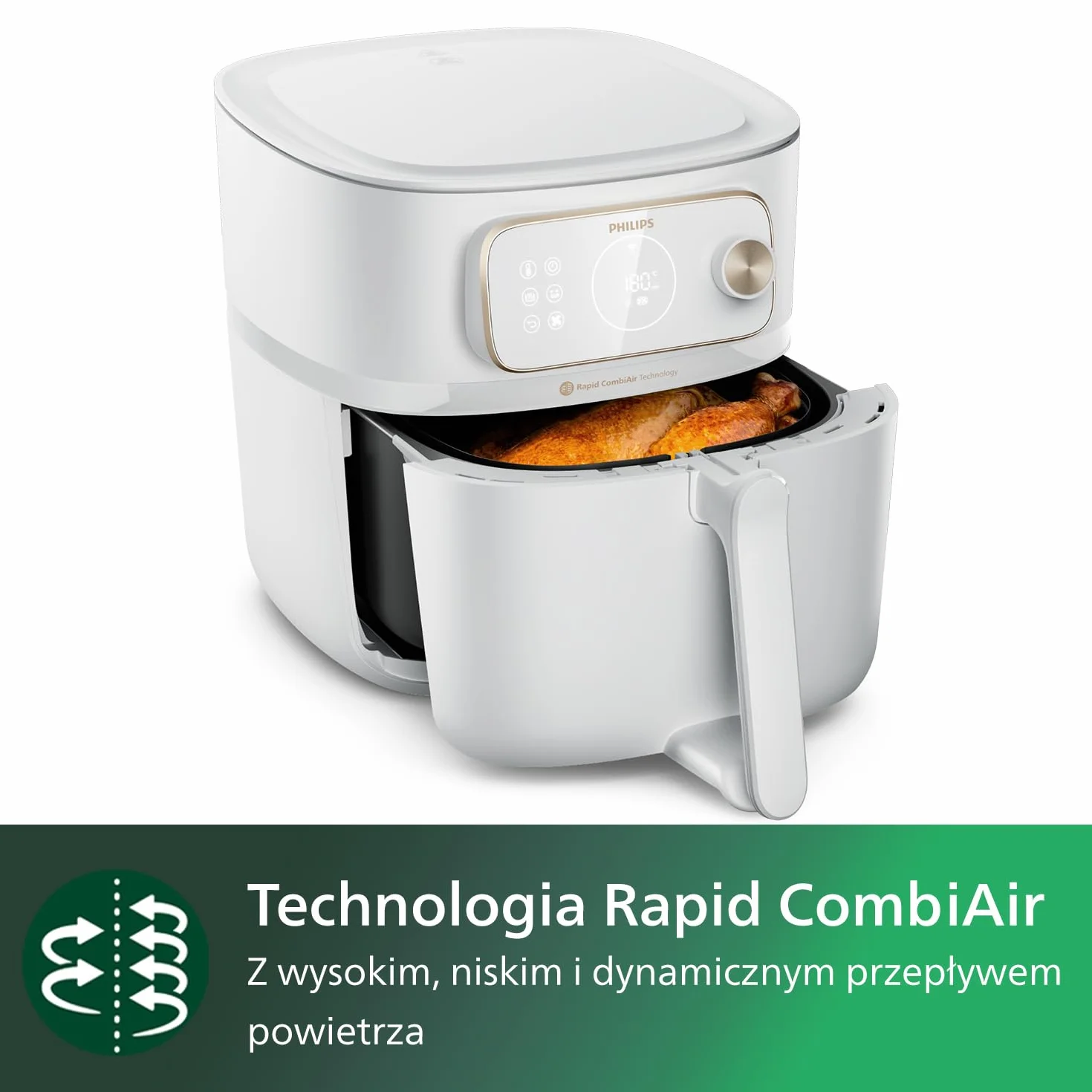 Philips Frytkownica Beztłuszczowa Combi 7000 XXL 8,3 l 2 kg 22-w-1 WiFi Rapid CombiAir HD9876/20