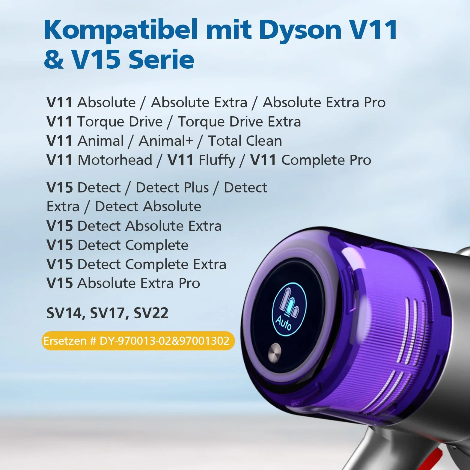 Filtr do Dyson V11, 3 sztuki zamiennych filtrów do odkurzacza akumulatorowego Dyson V11 Animal/Absolute/Torque Drive/Fluffy/Extra/Complete Pro/ V15 Detect/ SV14 SV17 SV22 odkurzacz akumulatorowy