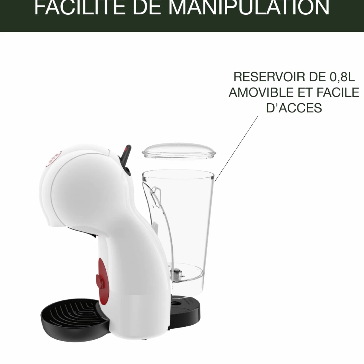 Krups NESCAFÉ Dolce GUSTO PICCOLO XS by weiß ręczny ekspres do kawy na kapsułki