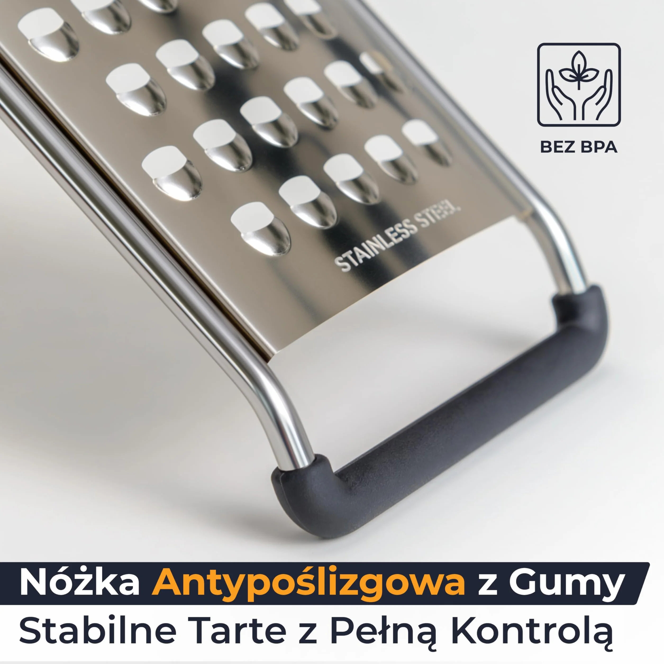 Tarka Gruboziarnista Deiss PRO i Ręczna Tarka do Sera – Ostro Ząbkowane Ostrza ze Stali Nierdzewnej, Antypoślizgowy Uchwyt, Tarka i Szatkownica do Warzyw, Nadaje się do Zmywarki
