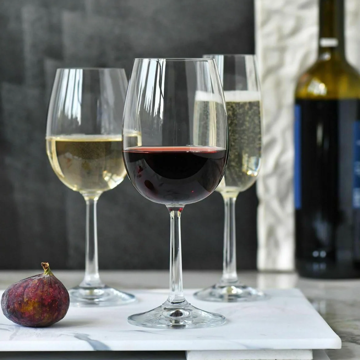 KROSNO | Kieliszki do czerwonego wina | Zestaw 6 x 390 ml | Kolekcja Pure | Bezołowiowe szkło kryształowe | Eleganckie i praktyczne | Idealne do domu i gastronomii | Do zmywarki