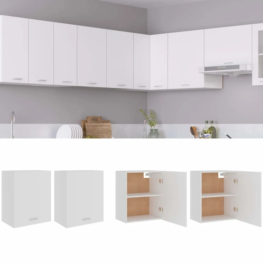 vidaXL Szafki wiszące 50 x 31 x 60 cm białe drewno inżynieryjne
