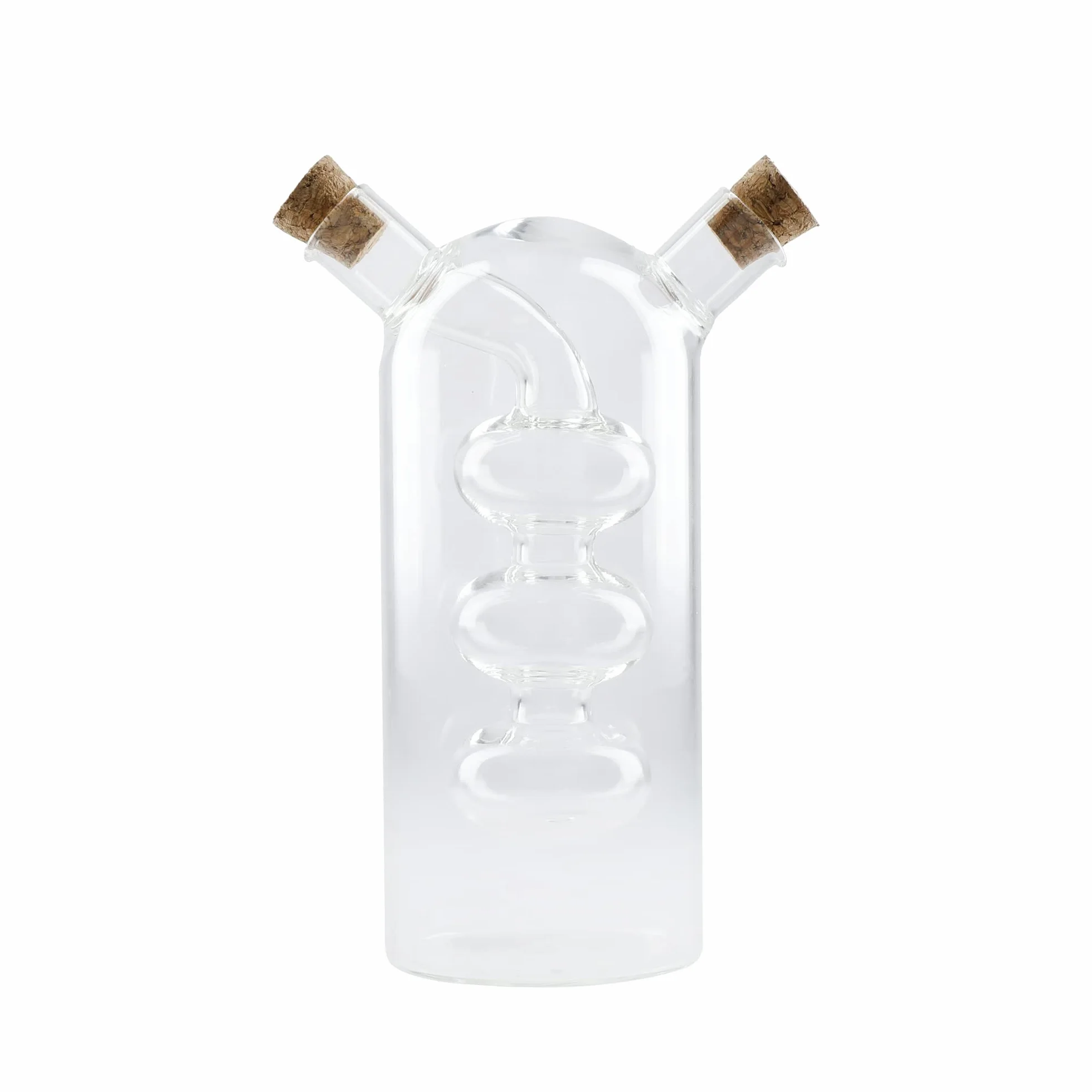 KitchenCraft World of Flavours szklany dozownik oleju i octu 2 w 1, 100 + 300 ml