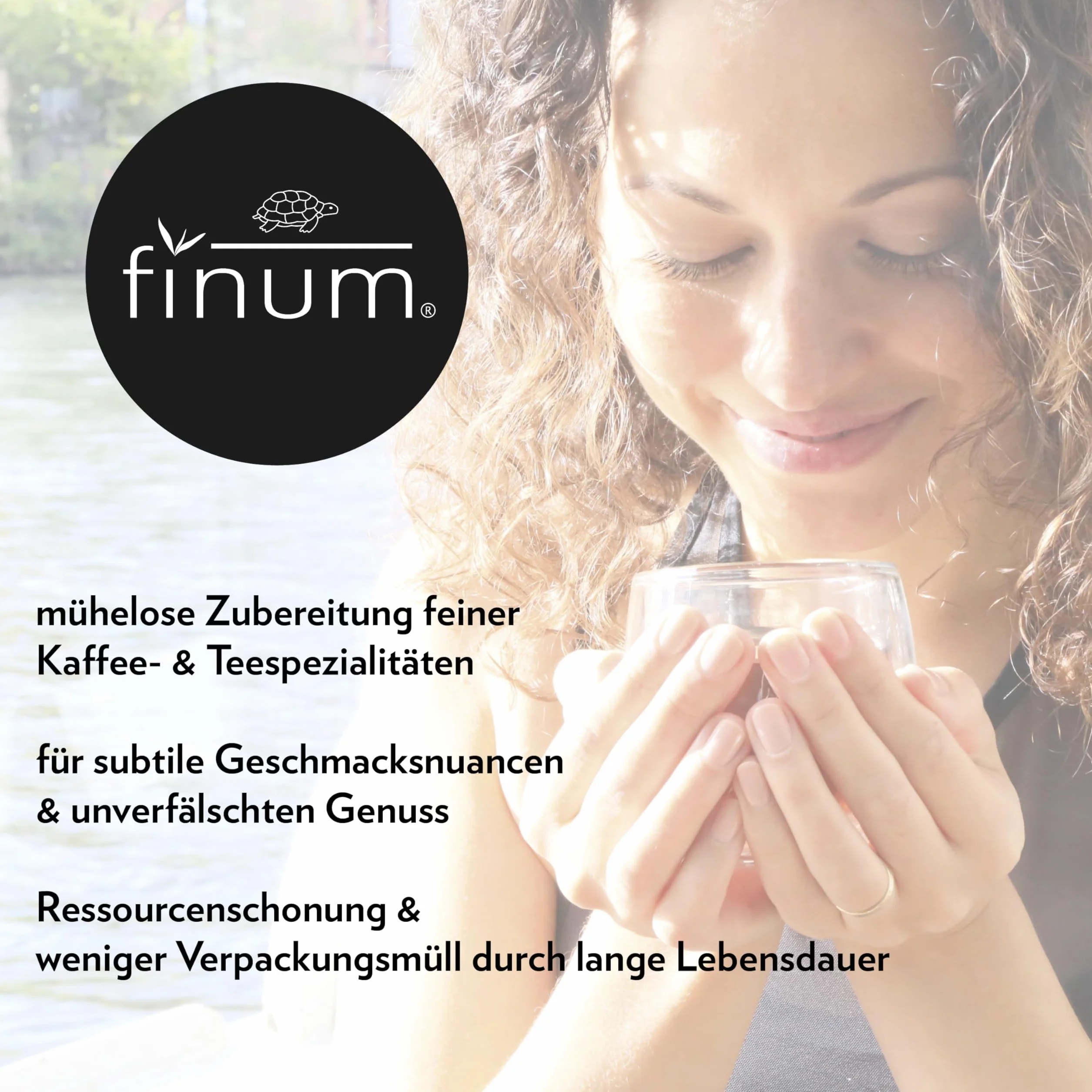 Finum Koszyczek do Zaparzania, Filtr Stały, Medium, Czarny