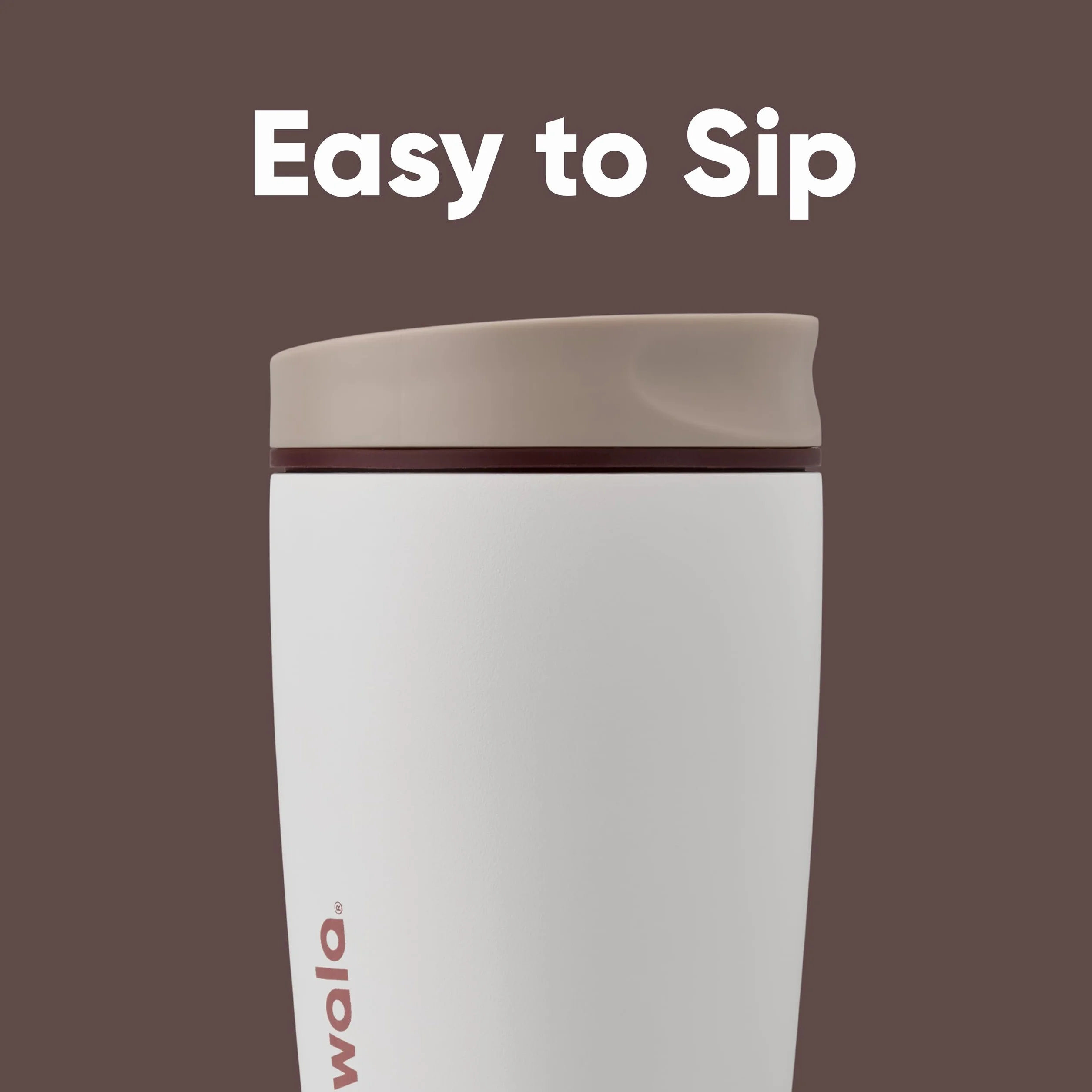Owala SmoothSip Slider izolowany kubek do kawy ze stali nierdzewnej, wielokrotnego użytku, kubek podróżny na gorącą kawę, bez BPA, 355 ml, ziarno wanilii