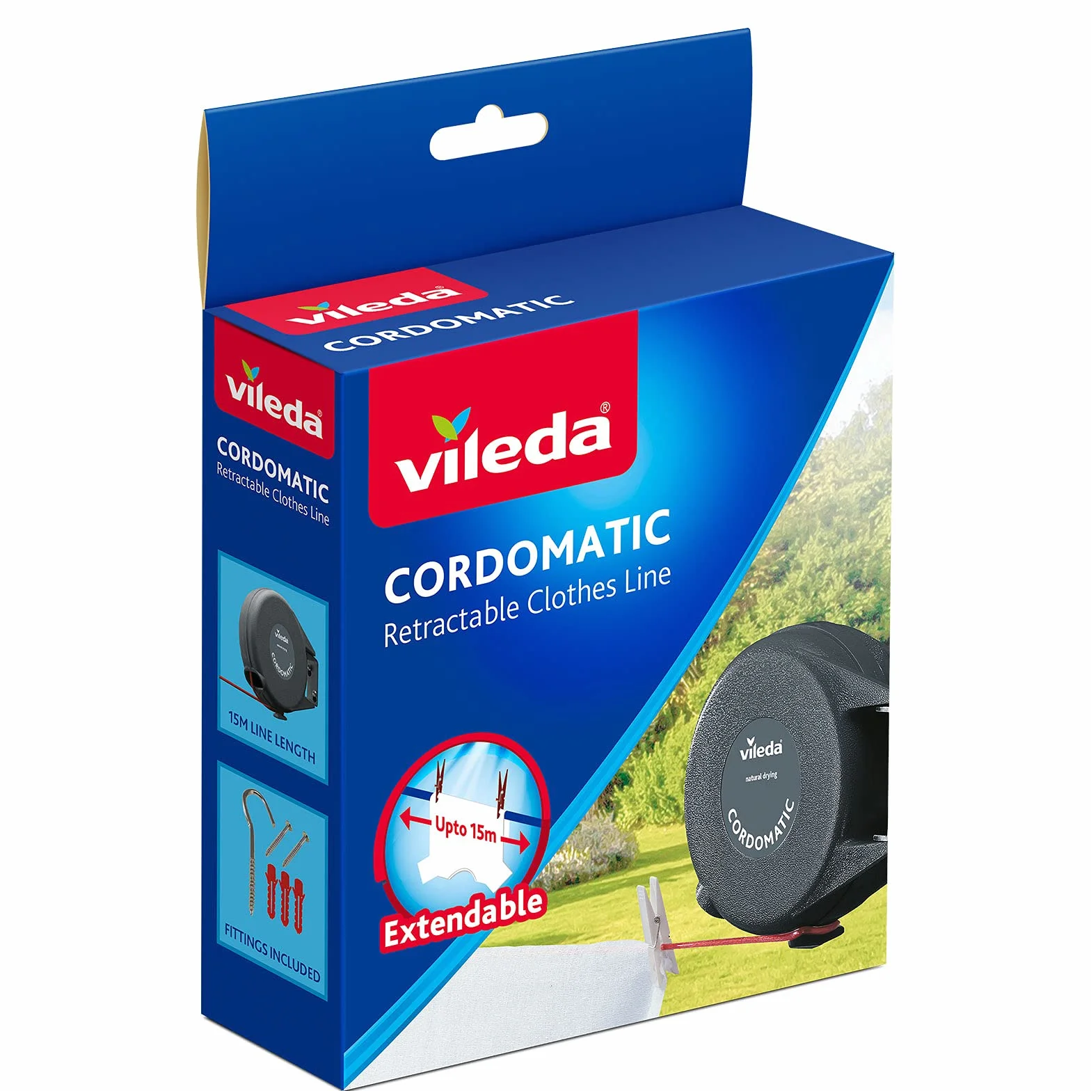 Vileda Cordomatic Linka do Prania 15 m Czarny