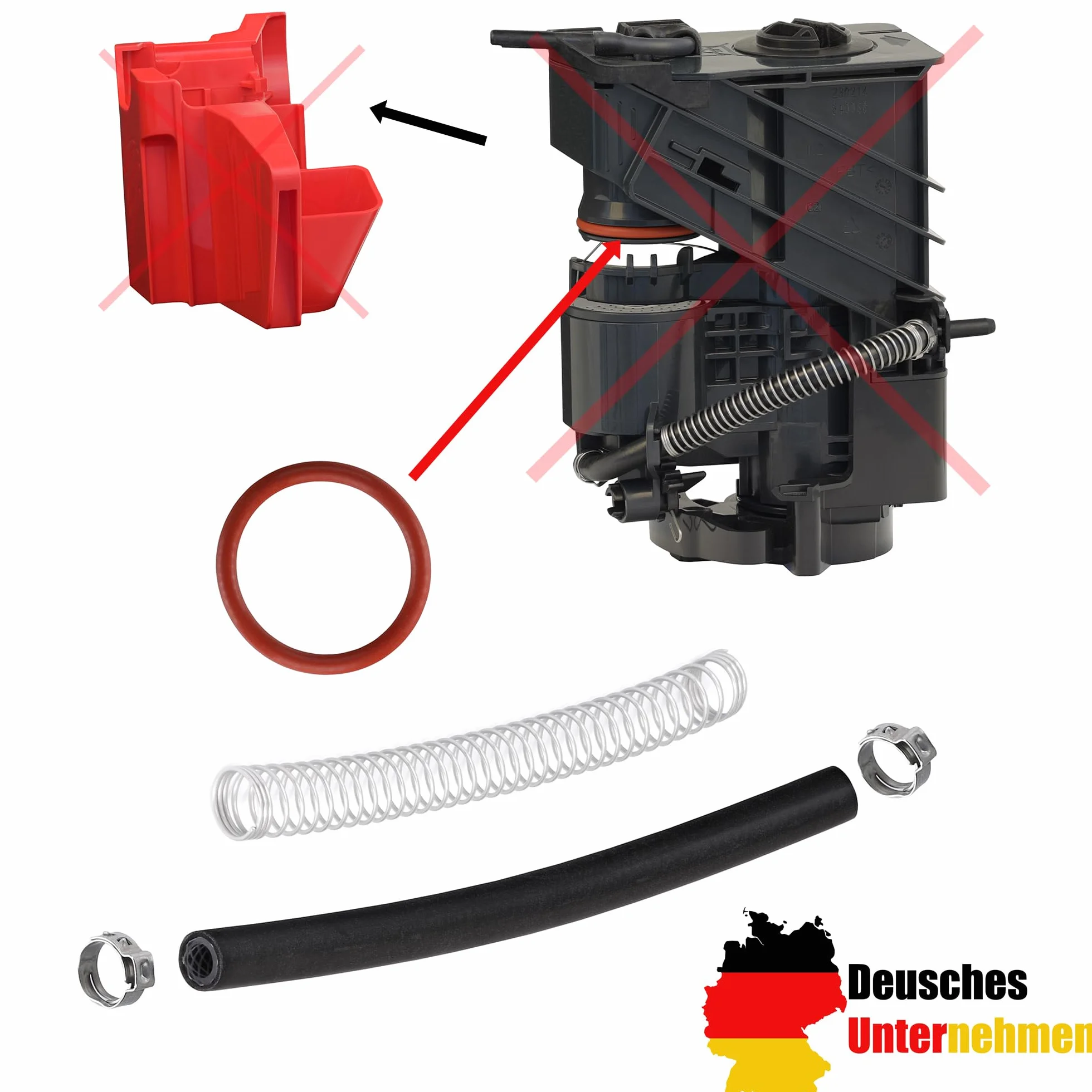 Uszczelka O-Ring Zestaw konserwacyjny Przewód zapasowy Sprężyna ochronna kątowa kompatybilny z Siemens Bosch EQ.3 s100 s300 s500 VeroCup 100 300 EQ.9 s300 s500 s700 s900