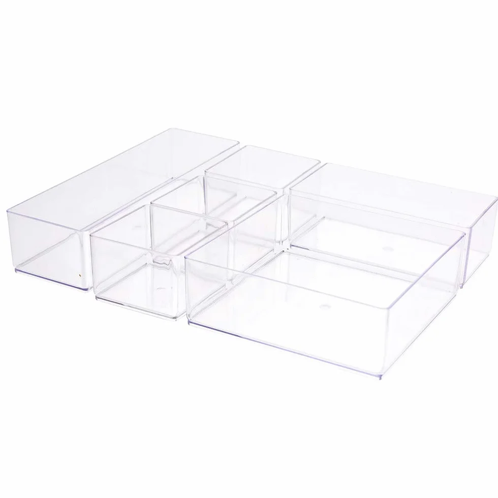 Organizer na Kosmetyki, Material, Przezroczysty, 6 sztuk