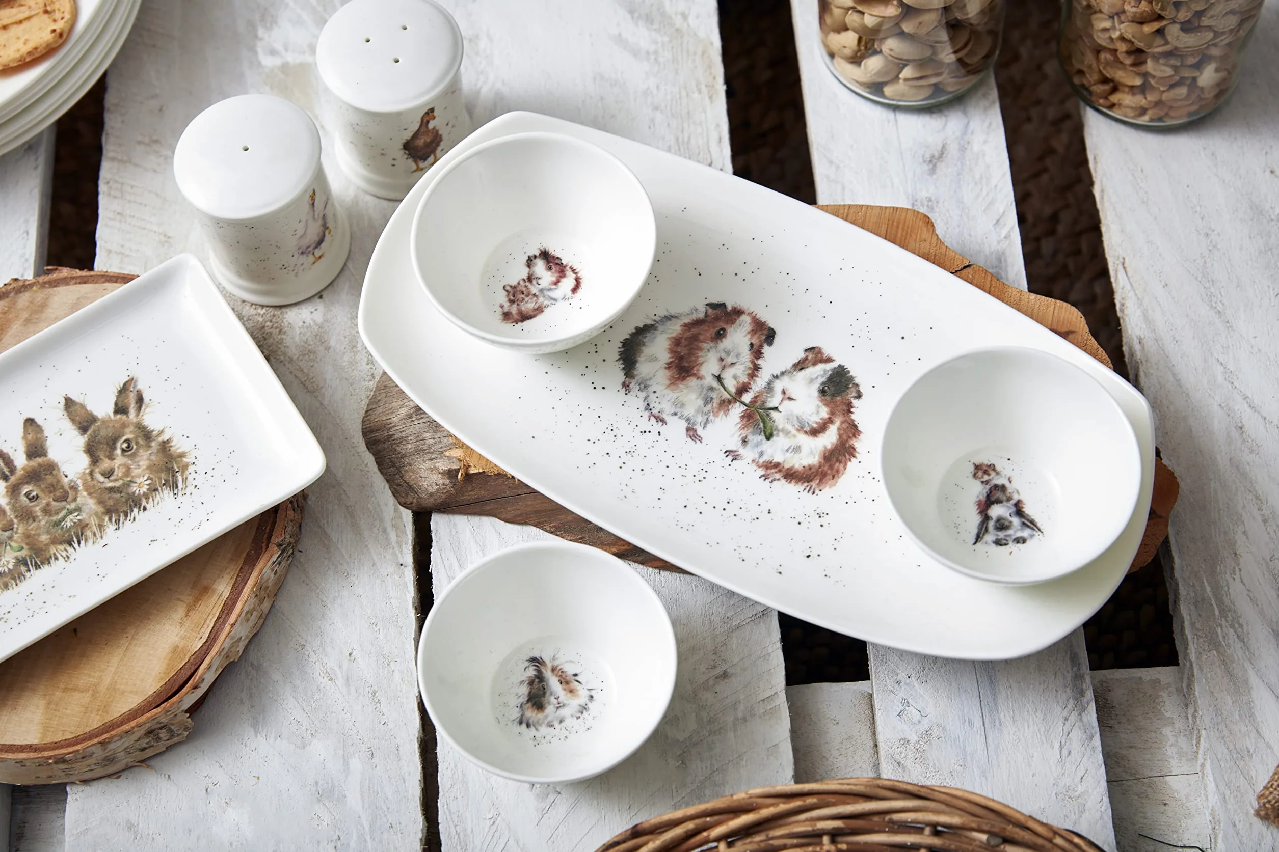 Wrendale Designs - Lettuce Be Friends' zestaw 3 naczyń i tacek