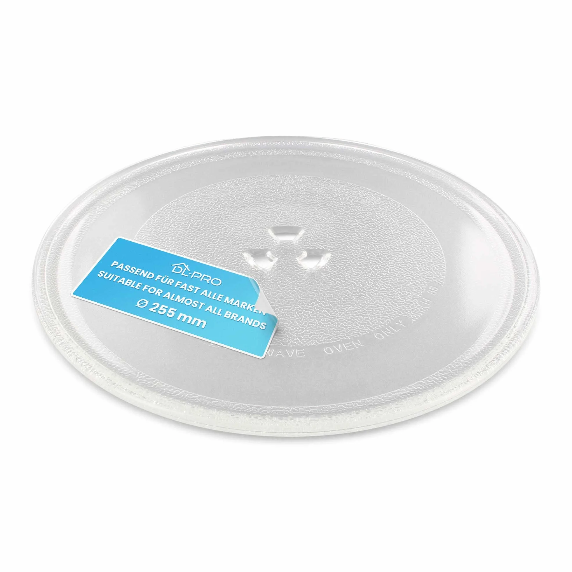 DL-pro Talerz obrotowy, szklany talerz obrotowy o średnicy 255 mm (25,5 cm), część zamienna do kuchenki mikrofalowej
