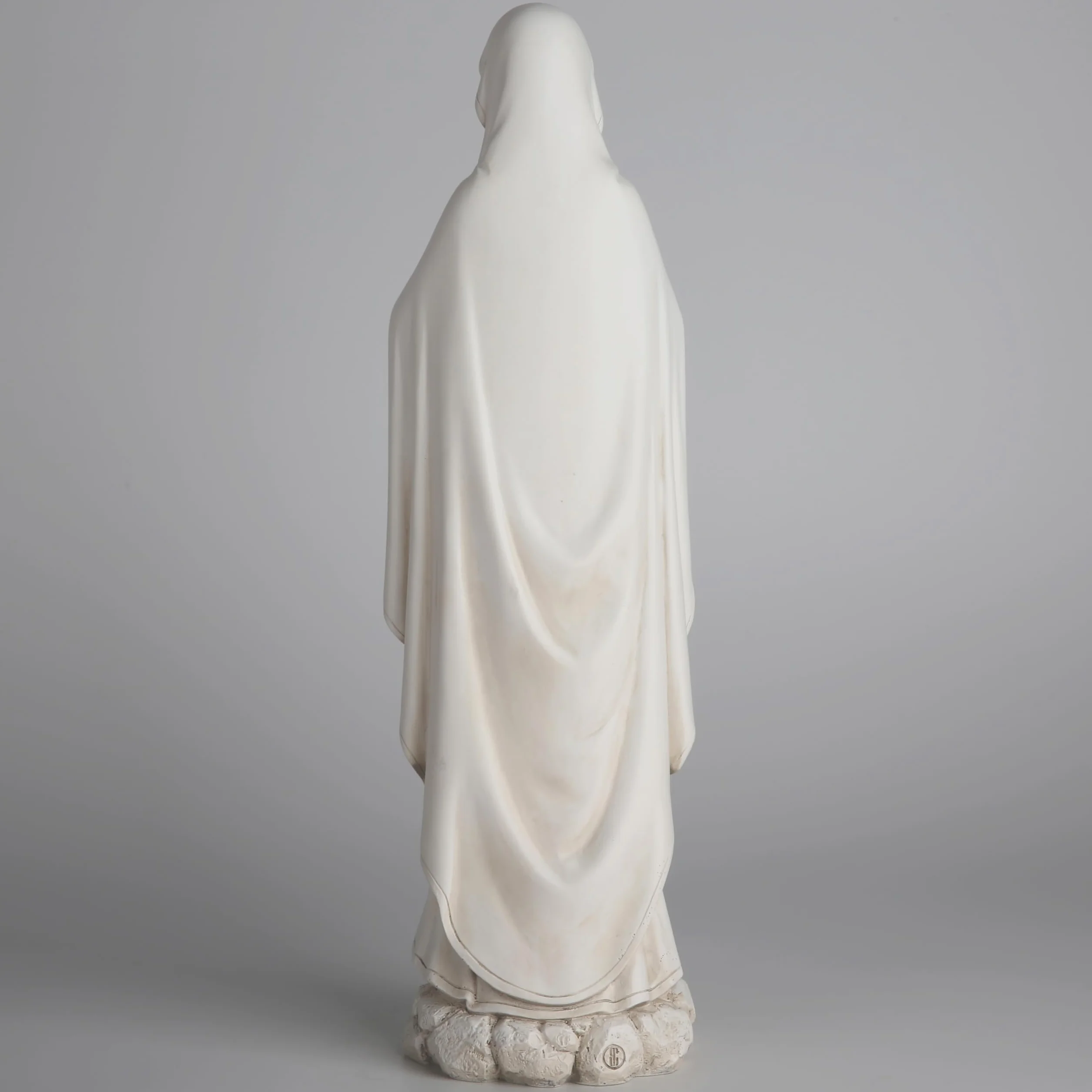 BC Katolicka figurka Matki Bożej z Lourdes, figurka Najświętszej Maryi Panny, dekoracja do domu, na zewnątrz, patio, trawnik, korytarz, religijny prezent, 36,8 cm, ręcznie wykonana przez Buildclassic