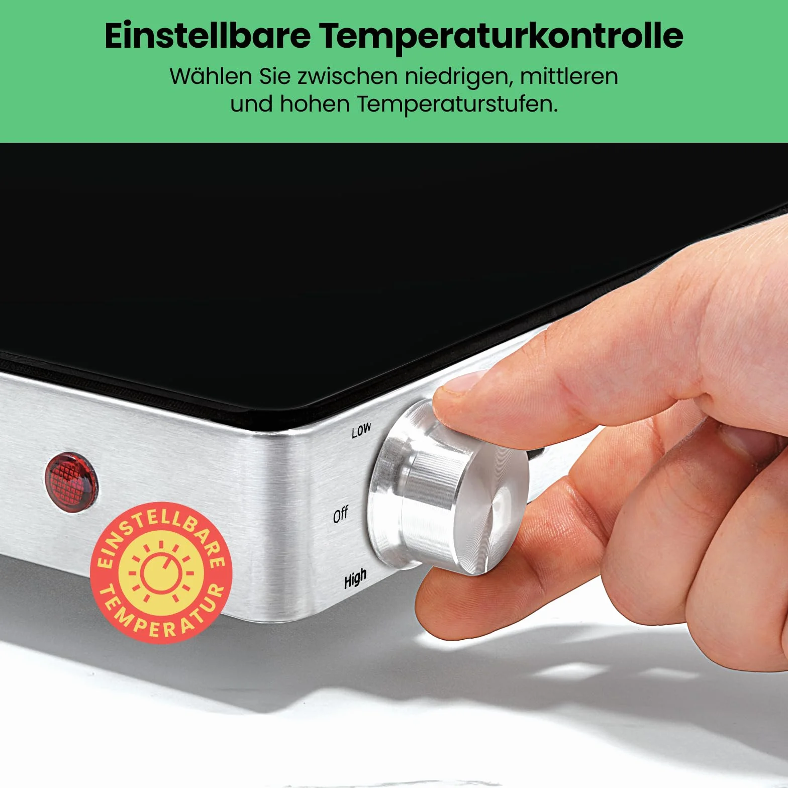 Chefman Elektryczna tacka grzewcza/Trivet z regulacją temperatury, 21 x 16, stal nierdzewna