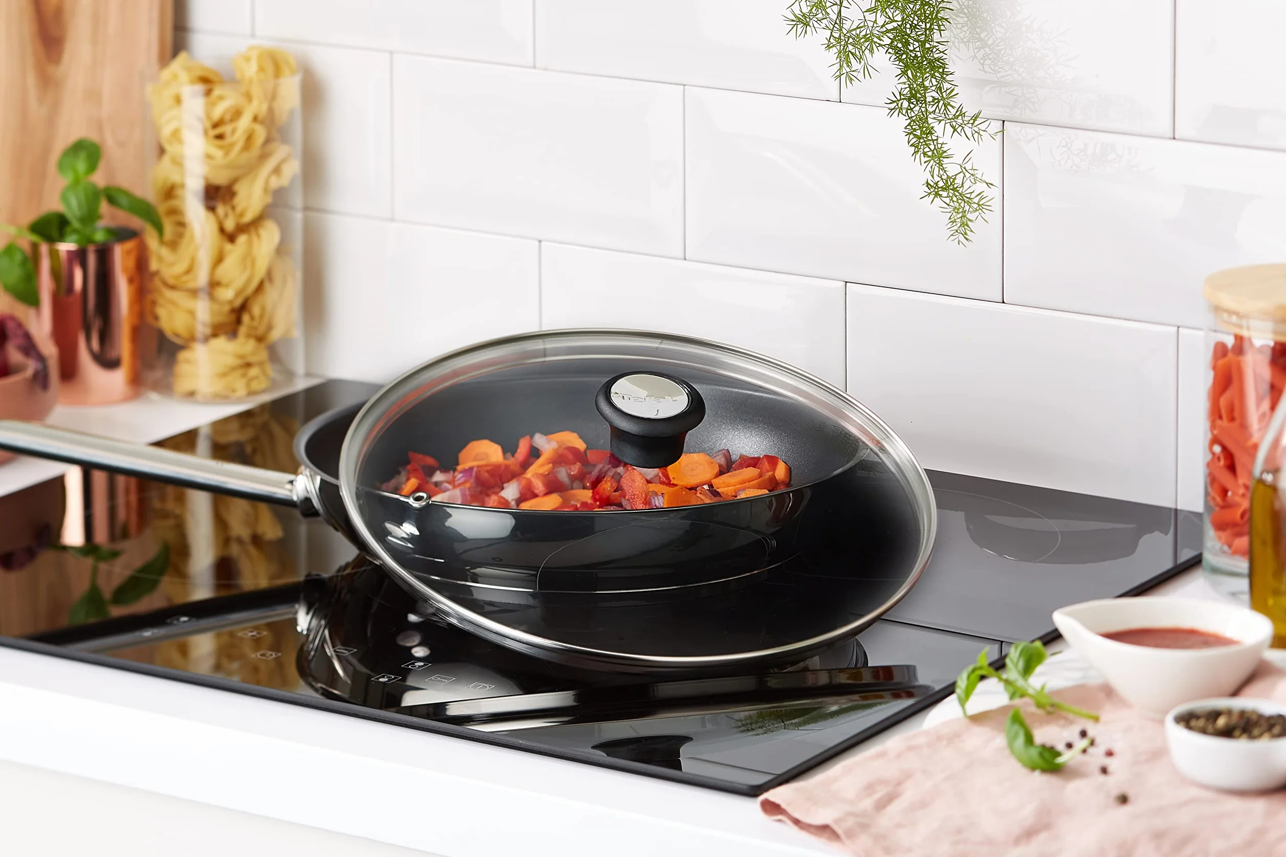 TEFAL Pokrywka szklana do patelni: 28 cm Talent Pro, Character, Chef, Duetto, Intuition, Meteor, Pleasure, So Intensive 28097712