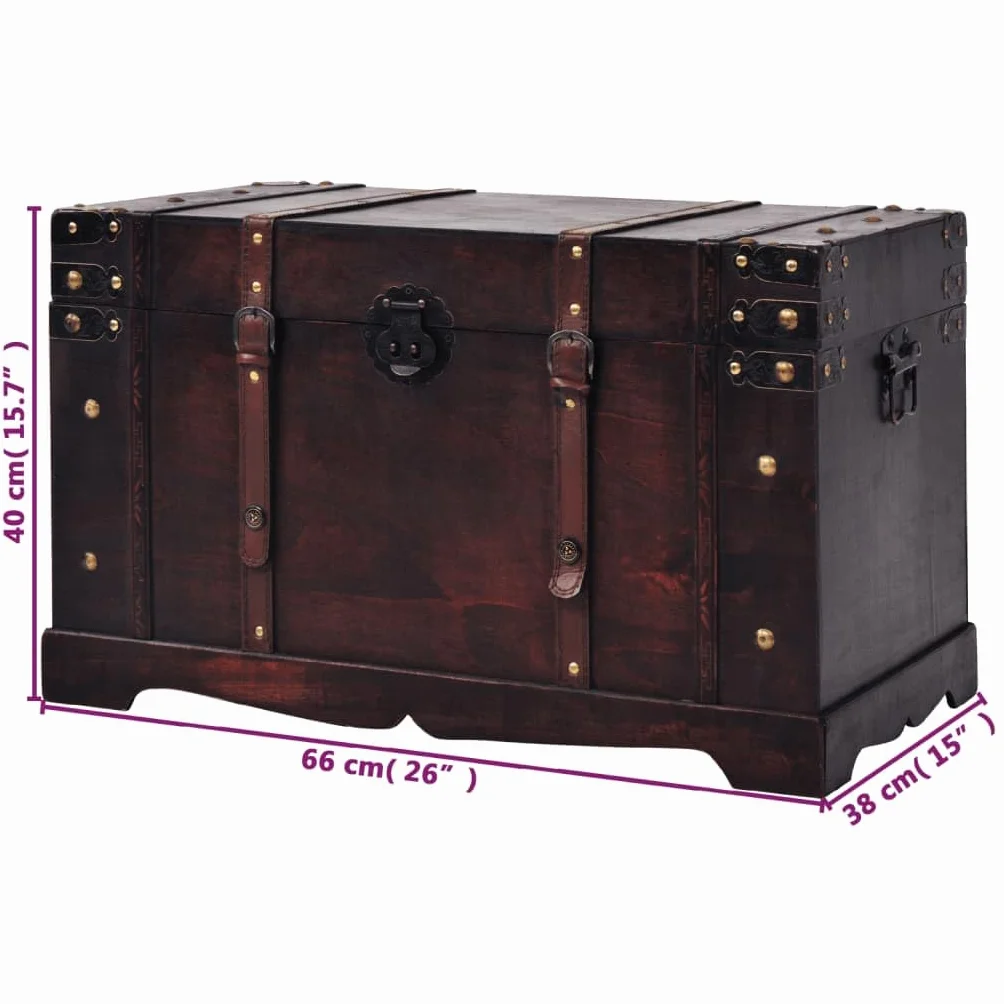 vidaXL Skrzynia drewniana vintage 66 x 38 x 40 cm