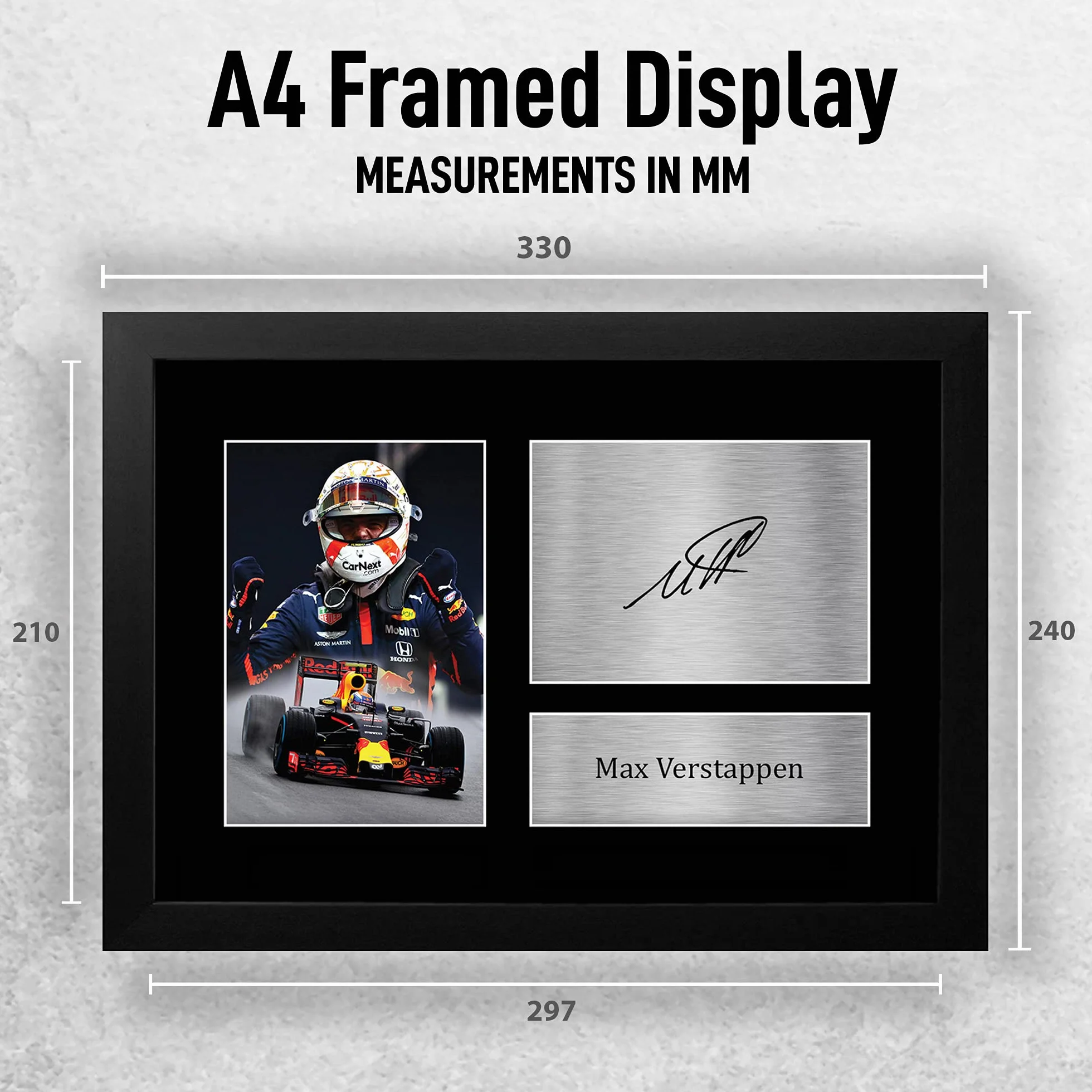 Max Verstappen Formula 1 A4 Framed Signed Photo Autograph Gift F1