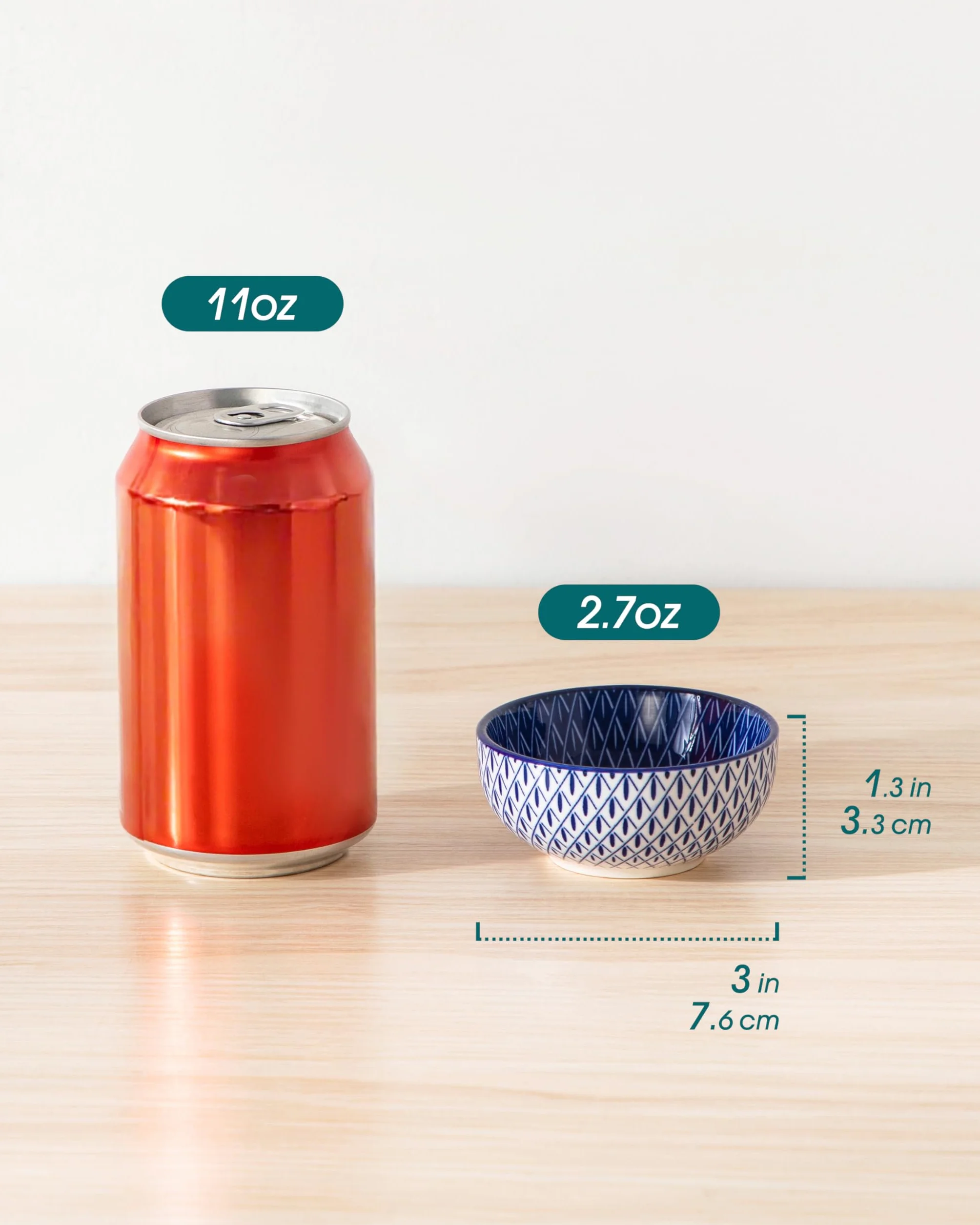 vancasso Selene ceramiczne miski do maczania, zestaw 6 sztuk, 80 ml, do serwowania sosów, mini miseczek do serwowania przystawek do sosu sojowego, sushi, przypraw i przystawek, nadają się do kuchenki