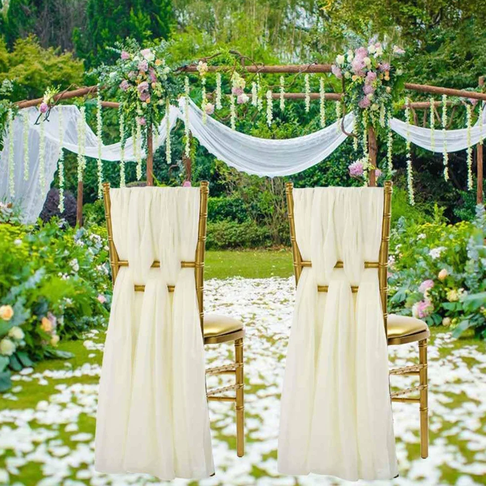 5 sztuk tiulowych kokardek na krzesło, 70 x 200 cm, organza, na krzesło, szyfon, szarfy na krzesło, wesele, krawat, osłona krzesła, dekoracja na wesele, rocznicę, imprezę, do dekoracji domu,