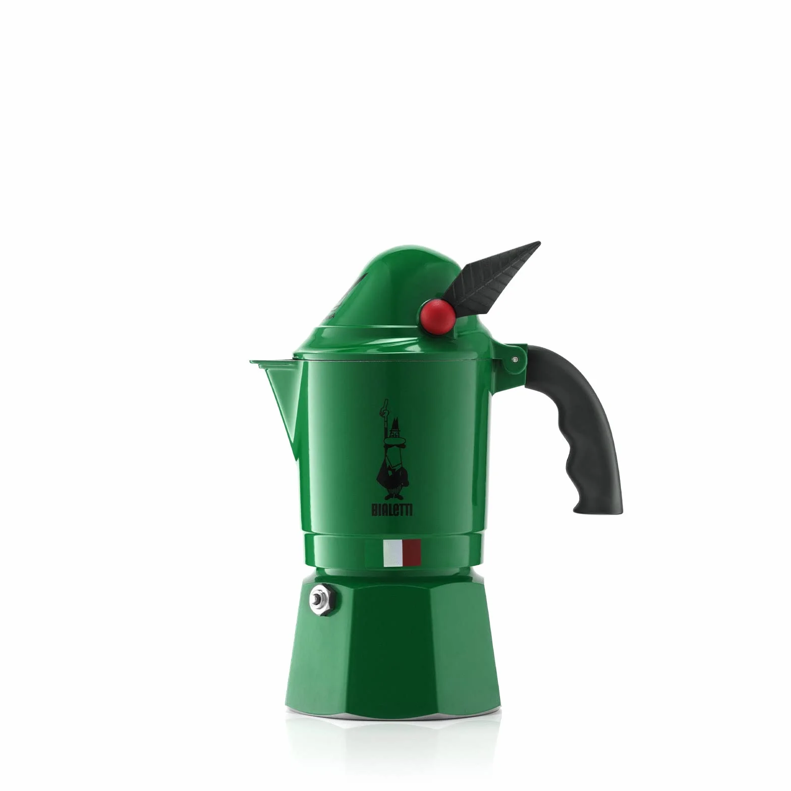 Bialetti – Moka Express Alpina: Klasyczna Kawiarka Na Kuchenkę, 3 Filiżanki (130 Ml), Aluminiowa, Zielona
