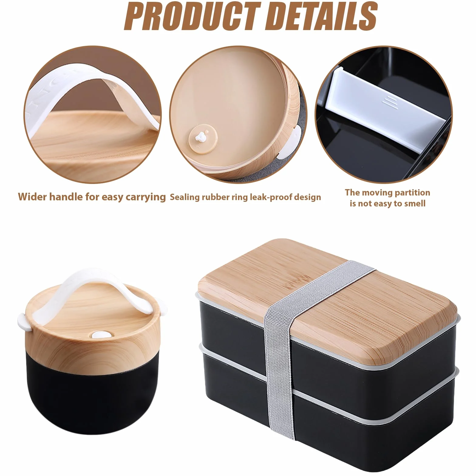 Bento Box japońskie: pudełko na lunch dla dzieci o pojemności 1400 ml + miska do zupy 600 ml z torbą izolacyjną, pudełko na jedzenie, pudełko śniadaniowe ze sztućcami dla dorosłych i dzieci do