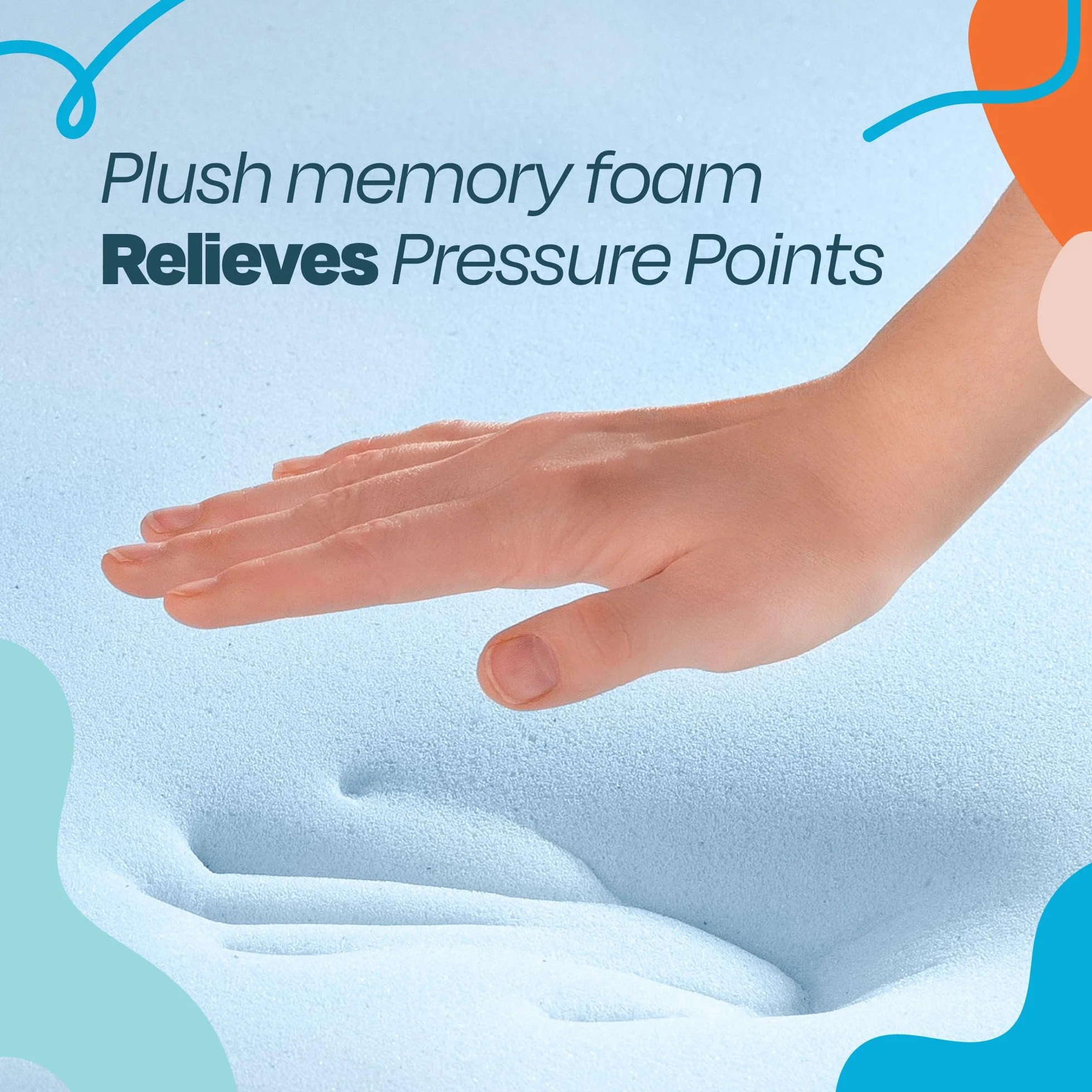 Linenspa Nakładka na materac z pianki memory, 5 cm, żelowa nakładka na materac Twin XL, certyfikat CertiPUR-US