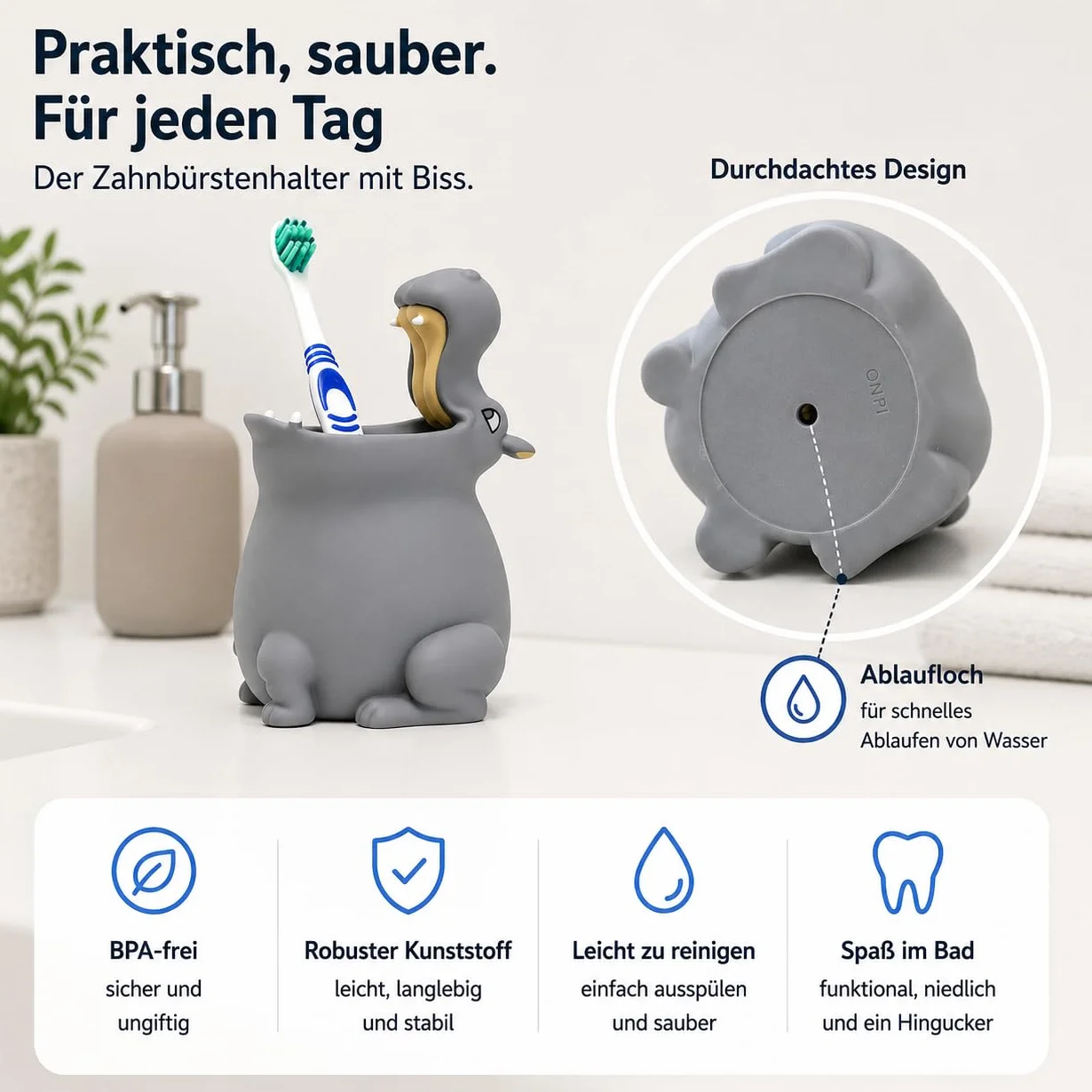 Winkee Zahnputzbecher Hippo