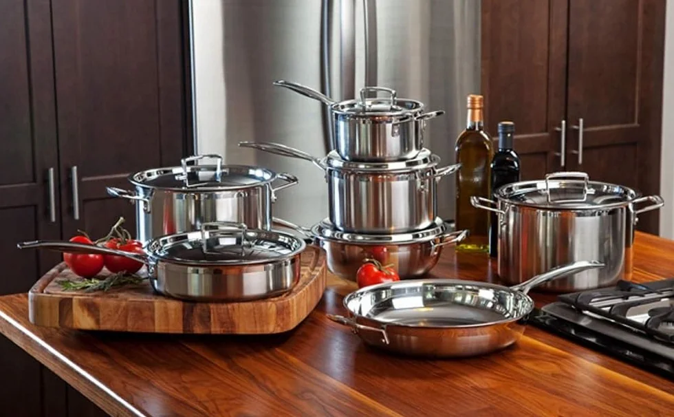 Le Creuset 96209400001000 3-Warstwowy Zestaw Naczyń Ze Stali Nierdzewnej, Srebrny, 5 Sztuk