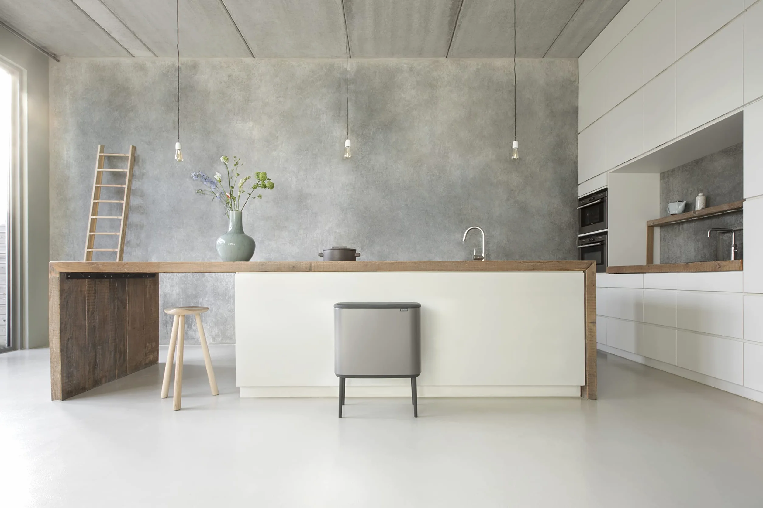 Brabantia - Bo Touch Bin 23+11L - Duży Kosz na Śmieci do Kuchni - Otwieranie Soft-Touch - Podwójny Kosz z Wyjmowanymi Wewnętrznymi Wiadrami - Dołączone Worki na Śmieci - Platinum - 54 x 31 x 68 cm