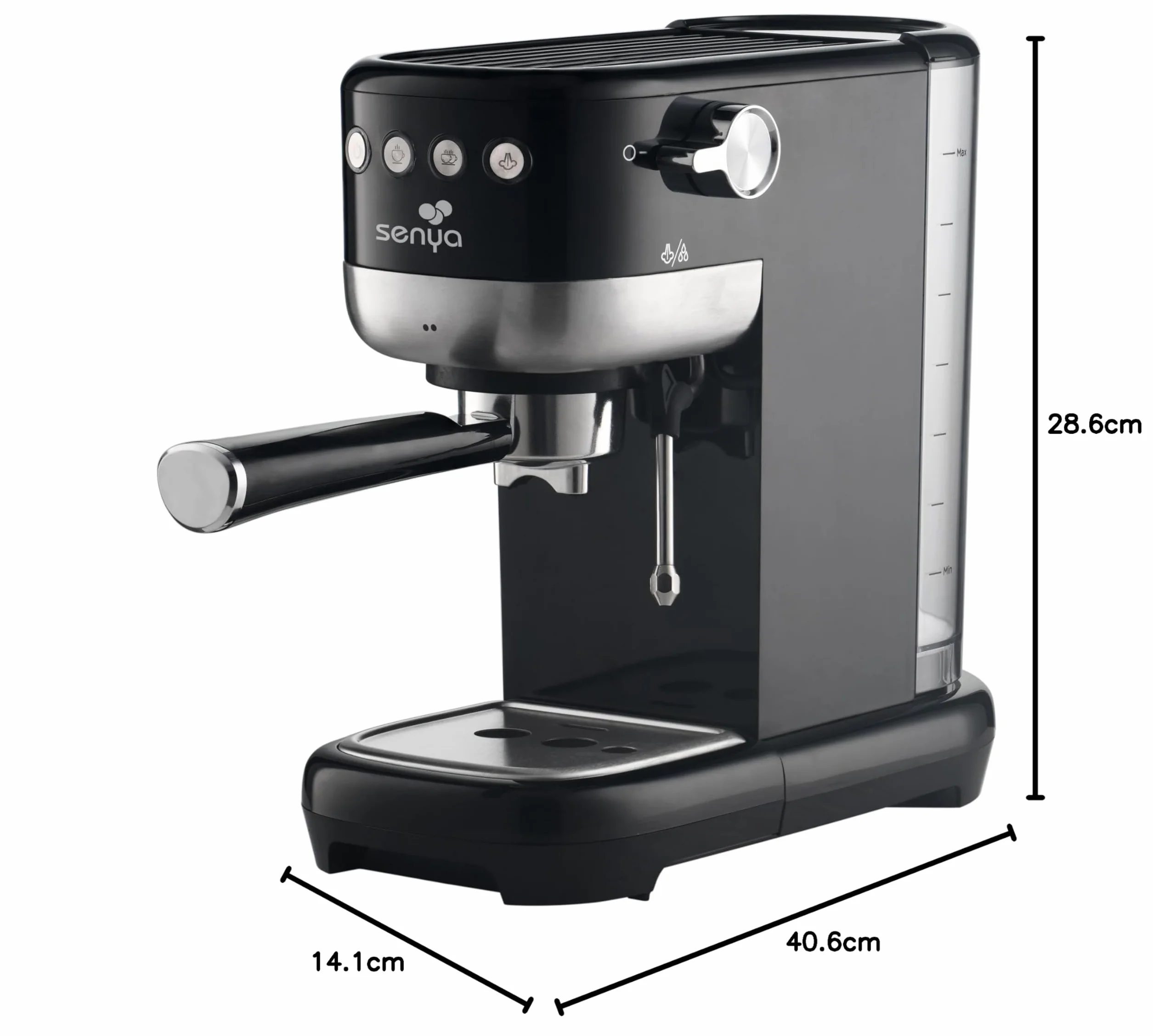 Senya Tasty Coffee ekspres do kawy 20 barów, ekspres do kawy espresso i cappuccino 1300 W, Thermoblock, spieniacz mleka, automatyczne wyłączanie