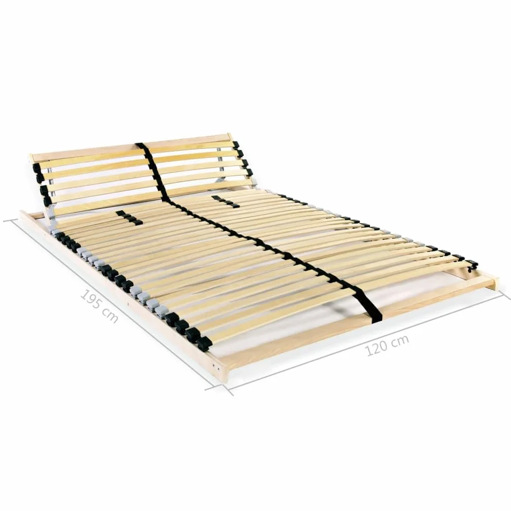 vidaXL Stelaż do łóżka z 28 listwami, 7 stref, 120 x 200 cm