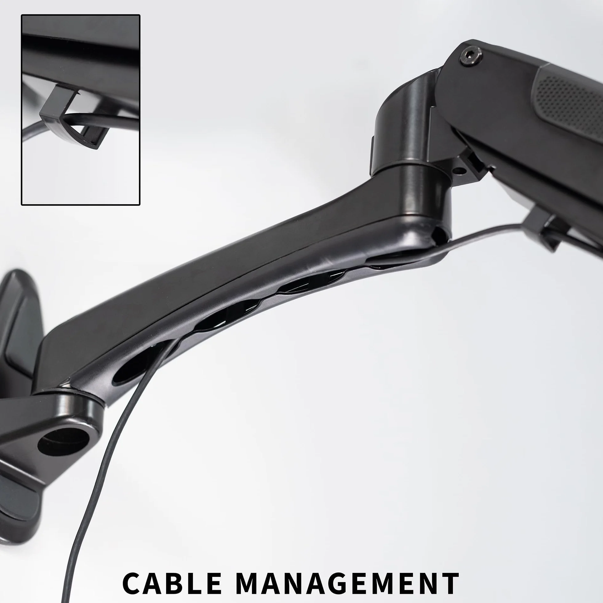 VIVO Sit-Stand 61 cm pneumatyczna sprężynowa klawiatura i taca na mysz uchwyt ścienny, platforma do pisania z regulacją wysokości przeciwwagi, ergonomiczne nachylenie, czarna, MOUNT-KB35B
