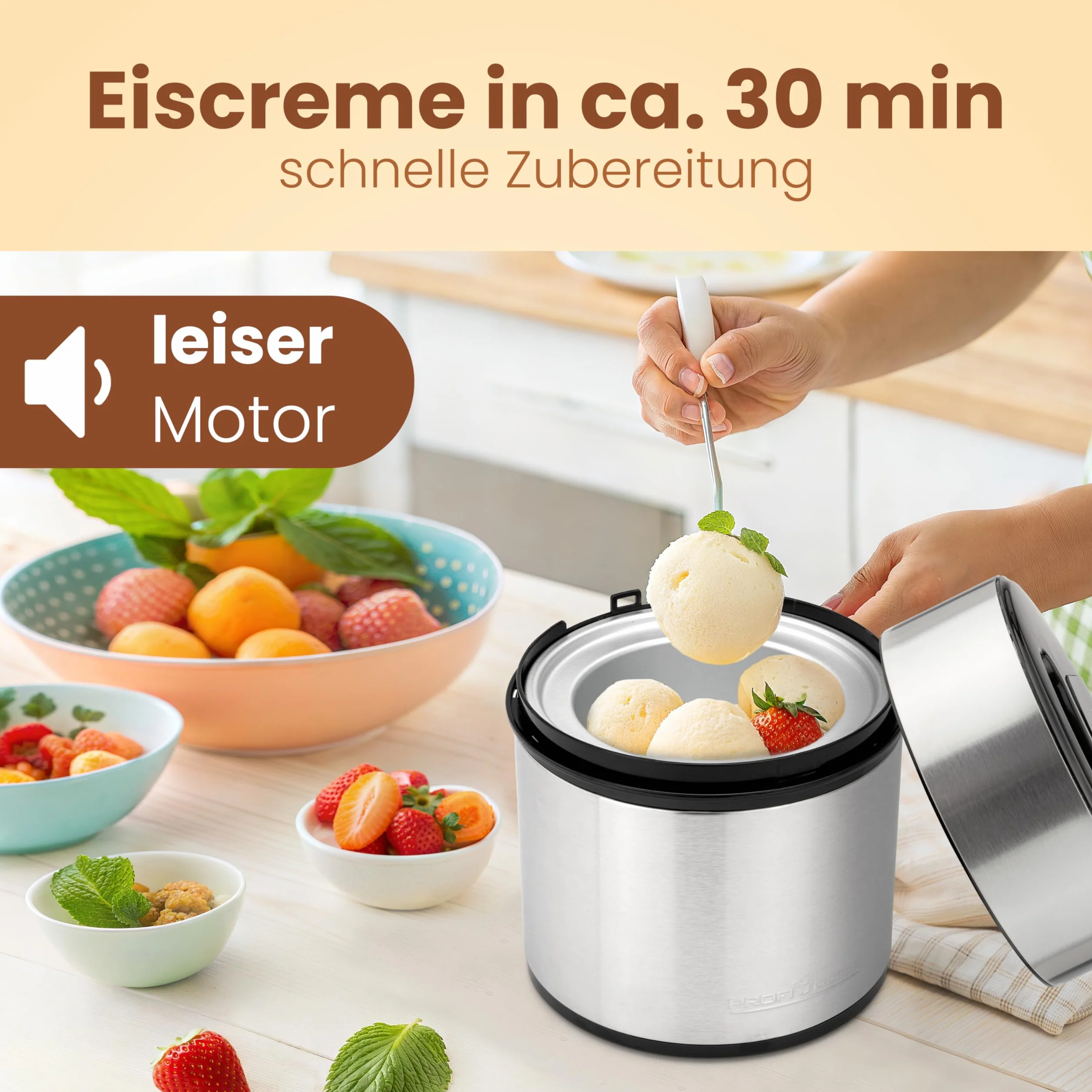 Proficook PC-ICM 1140 Maszyna do Lodu, Poliwęglany, Stal Szlachetna