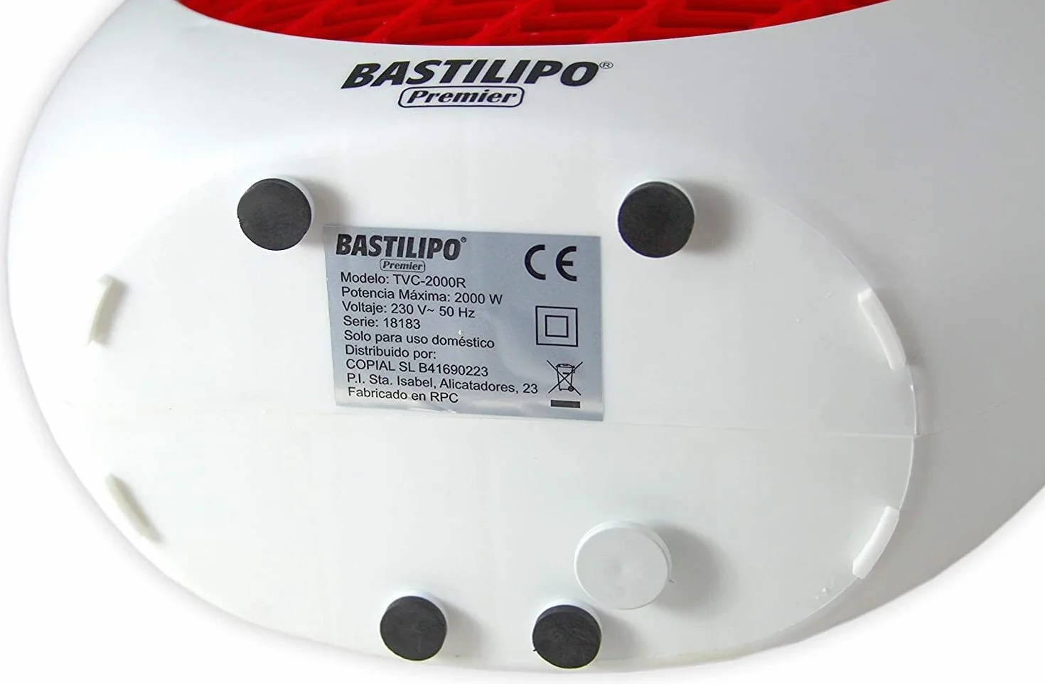Bastilipo TERMOVENTYLATOR - 1000/2000W - Bardzo cichy, system 7-łopatkowy, funkcja świeżego powietrza na lato, urządzenie zapobiegające przewróceniu, regulowany termostat