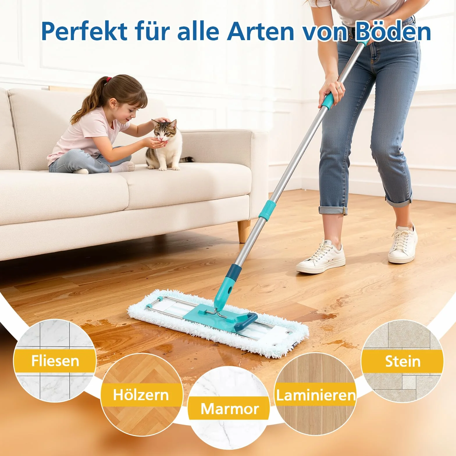 4 wymienne pokrowce na mopy do Leifheit Profi XL Micro Duo/Cotton Plus