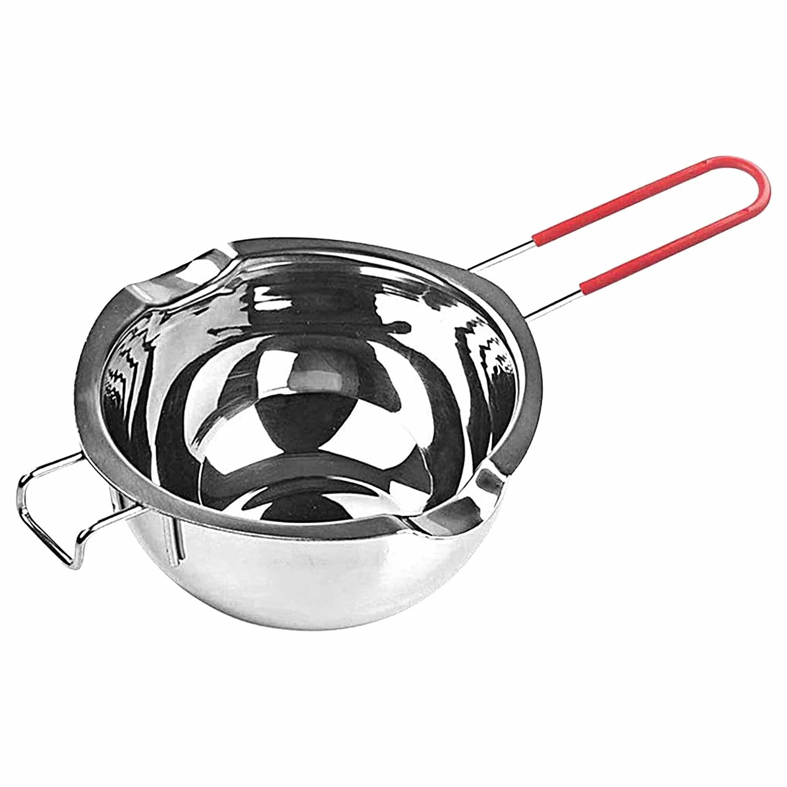 Garnek do topienia czekolady, 400 ml, podgrzewacz do sera, garnek ze stali nierdzewnej, podwójny garnek brojlerowy, kocio? z podwójnymi wylewkami do czekolady, produkcji ?wiec