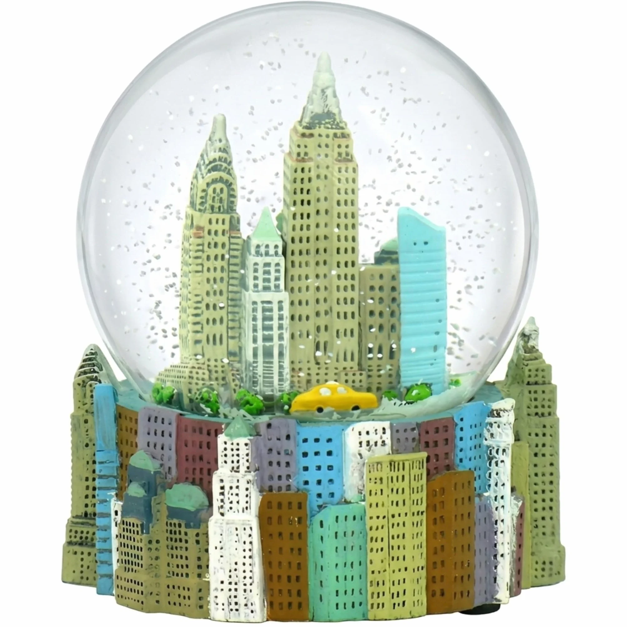 Skyline New York City Snow Globe Souvenir, 3,5 cala wysokości, 65 mm