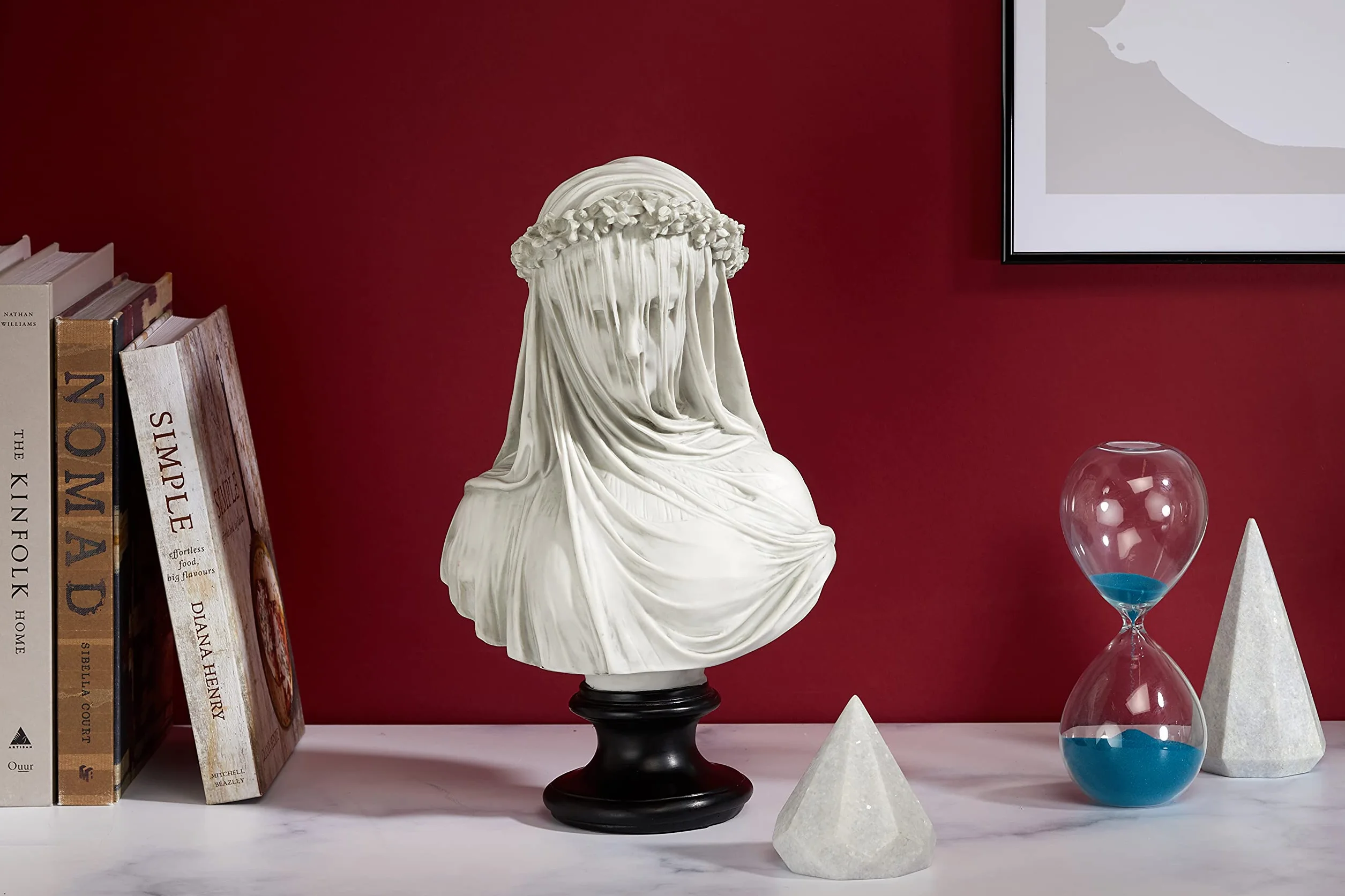 Design Toscano Ukryta statuetka biustu Panny, wymiary: 22,8 cm x 15,2 cm x 35,5 cm