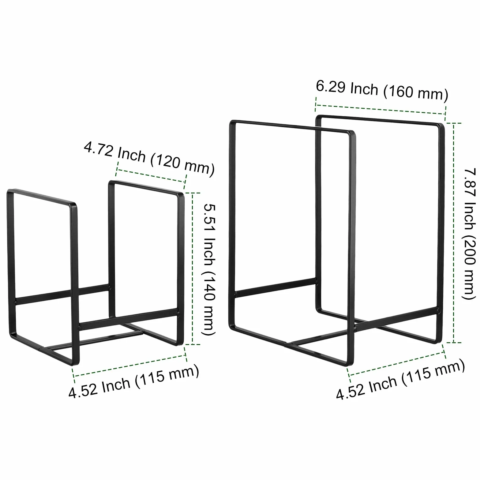 Metalowe uchwyty na talerze 14x12,5x11,7 cm 20x16,5x11,7 cm czarne stojak do zlewozmywaka