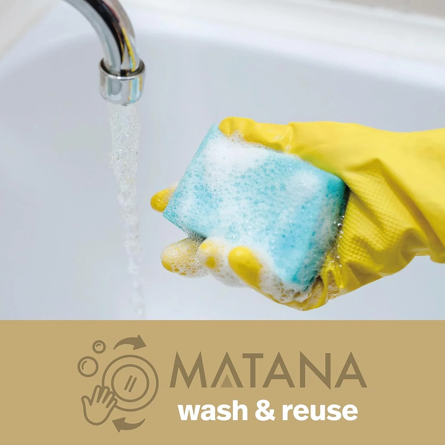 MATANA 25 Plastikowych Miseczek ze Złotą Obwódką, 360ml - Eleganckie, Wytrzymałe i Wielokrotnego Użytku - Wesela, Urodziny, Chrzciny, Boże Narodzenie, Grilla, Przyjęcia
