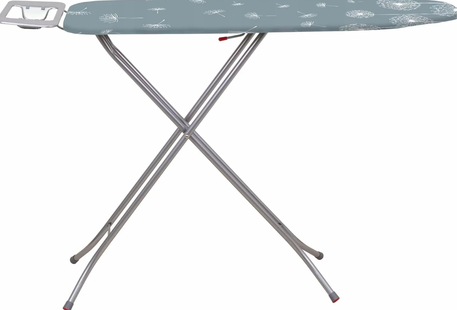 Składana deska do prasowania Basic, 114 x 34 cm, z metalową siatką, podkładką z pianki 5 mm i półką na żelazko, antypoślizgowe nóżki